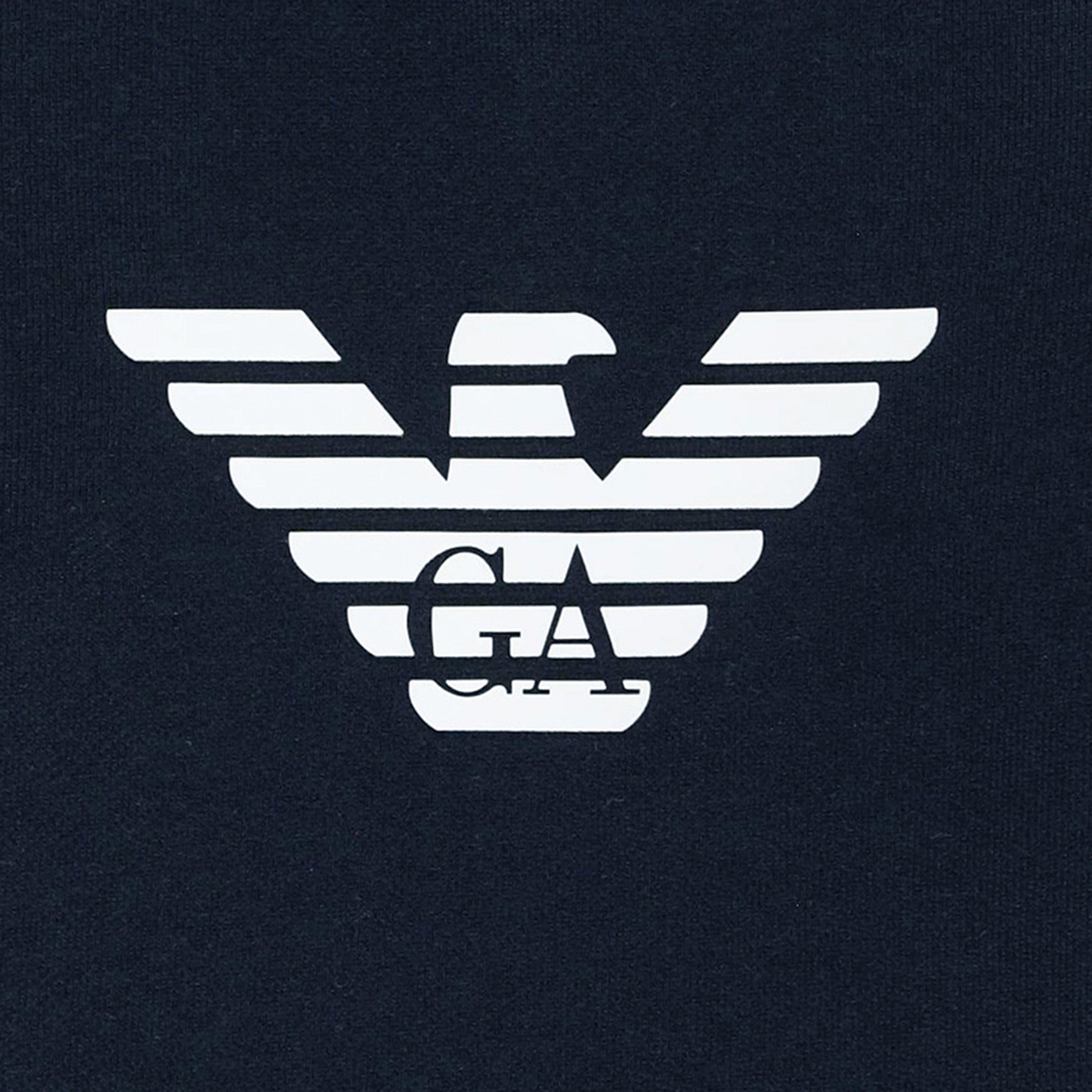 Navy F907 - Emporio Armani - Logo Printed Sweater Infants - 4