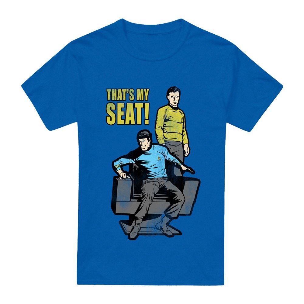 Blue - Star Trek - Star Trek My Seat T Shirt Royal - 4