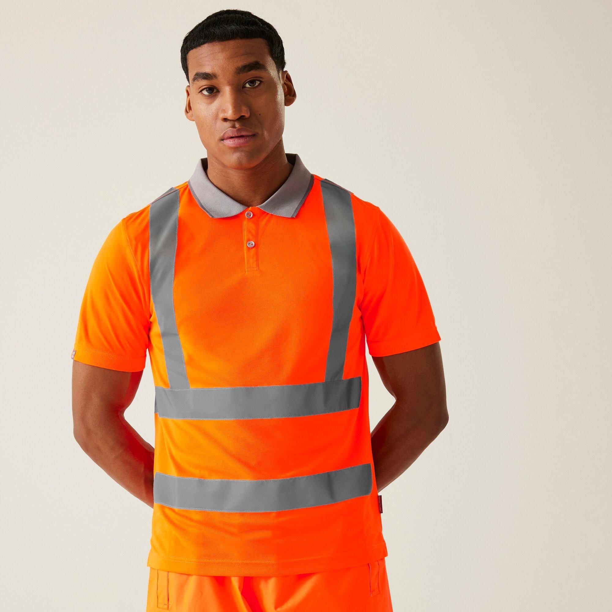 Regatta Men's Hi-Vis Pro Contract Polo - Orange - 3XL