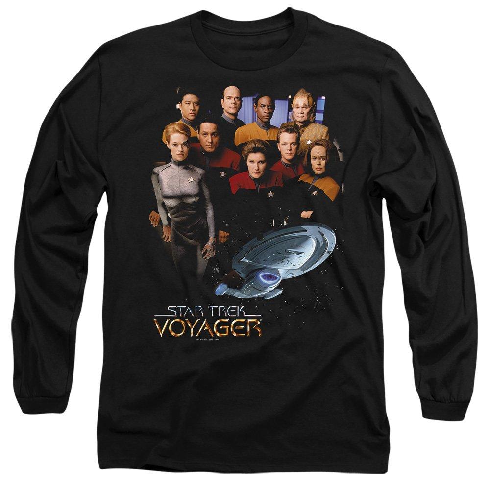 Black - Star Trek - Star Trek Voyager Crew Long Sleeve T-Shirt Black - 1