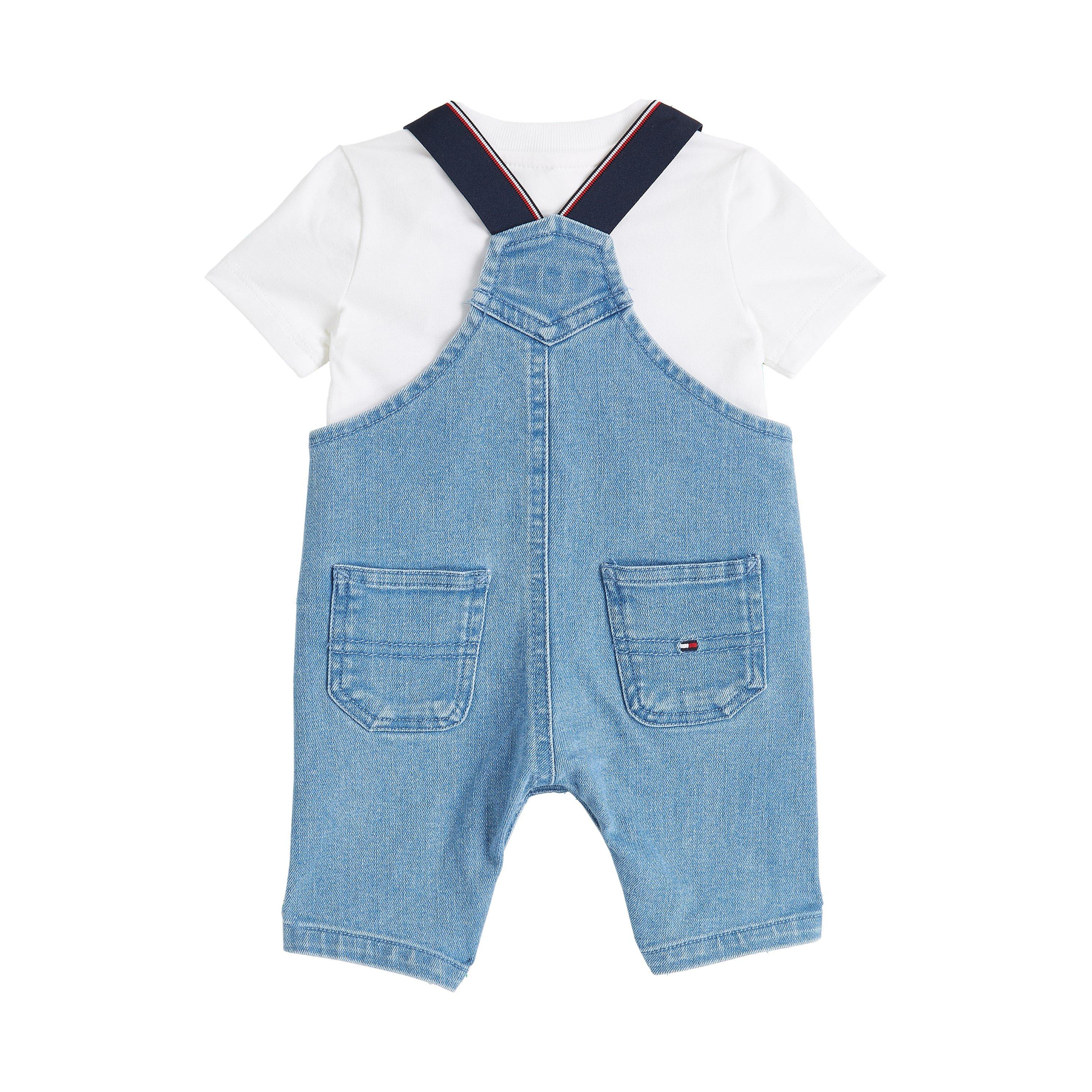Denim 1A4 - Tommy Hilfiger - Unisex Kids' Denim Dungaree Set - 2