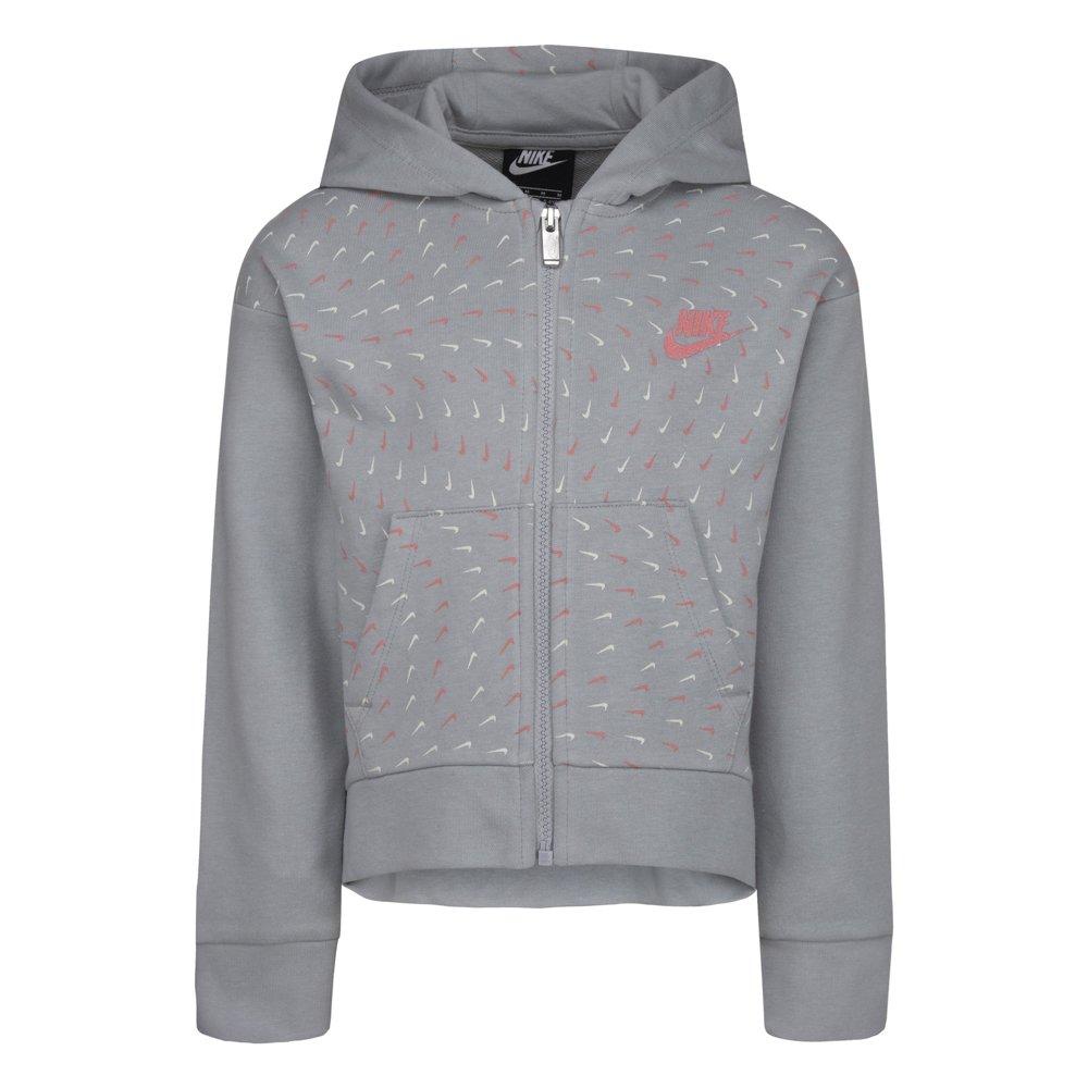 Lght Smoke Grey - Nike - Essential AOP Zip Hoody Infant Girls