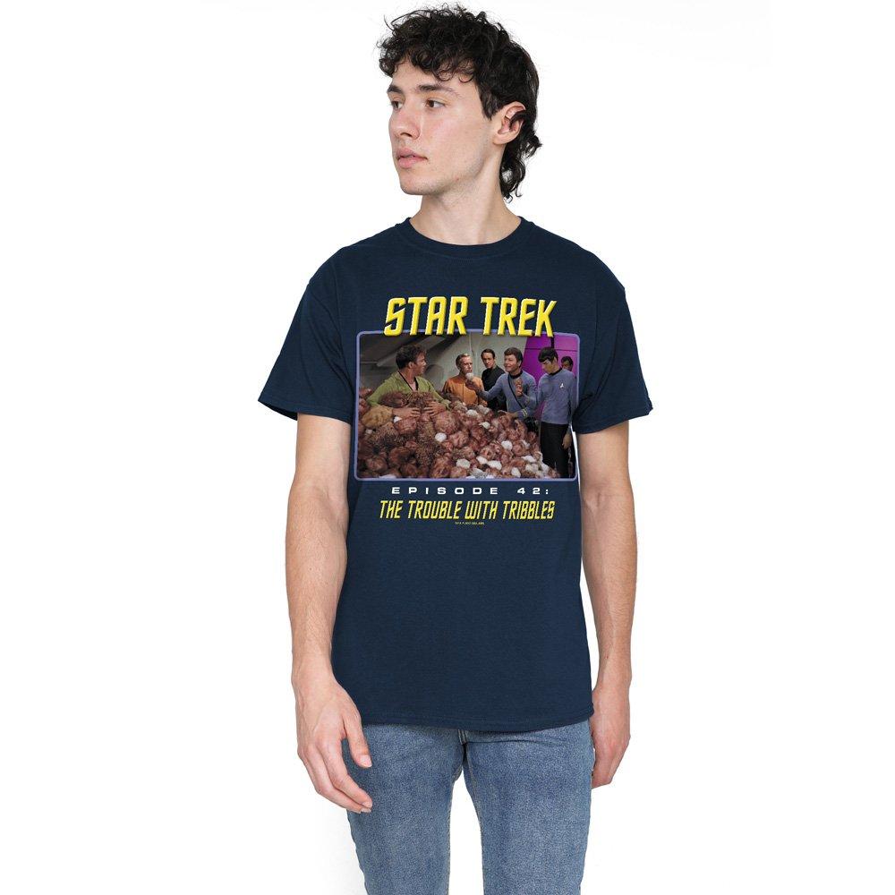 Navy - Star Trek - St:Original The Trouble With Tribbles T Shirt Nav - 1