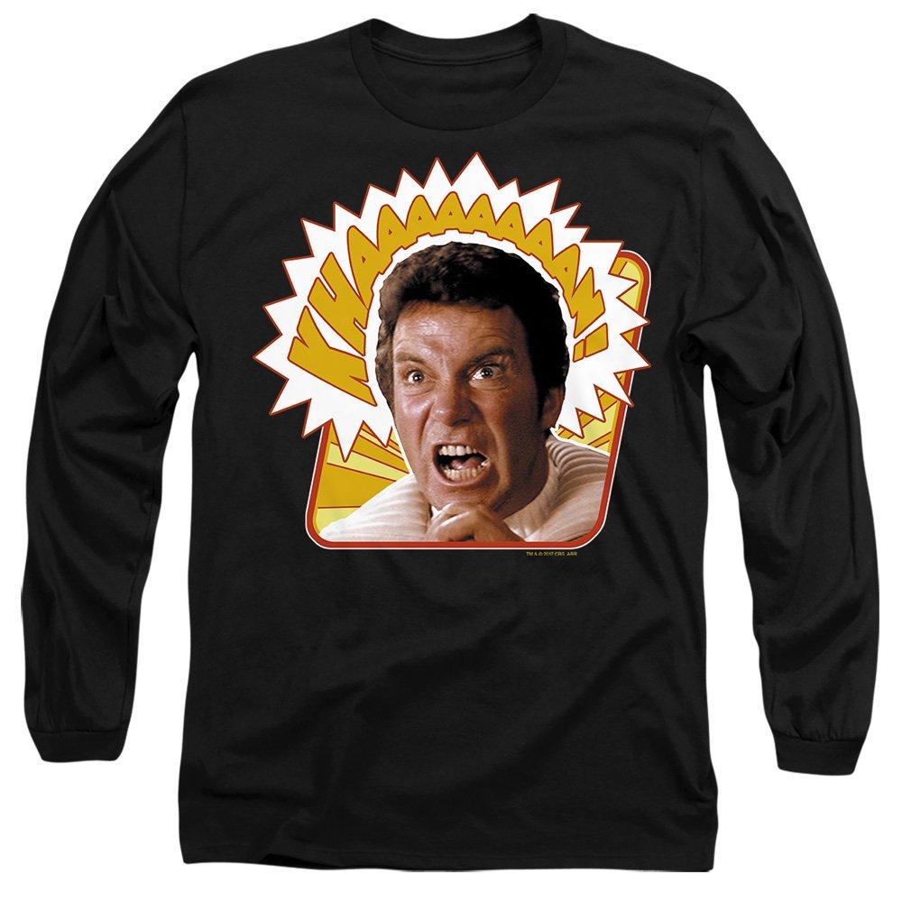 Black - Star Trek - Star Trek Khaaaaaan Long Sleeve T-Shirt Black - 1