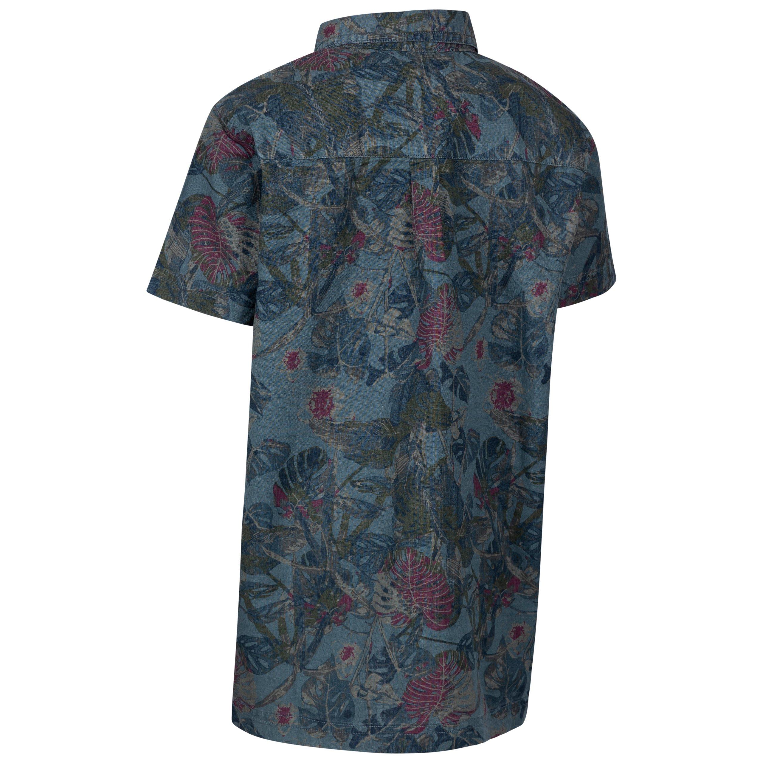 Navy Palm - Trespass - Kids' Short-Sleeve Patterned Shirt - 4