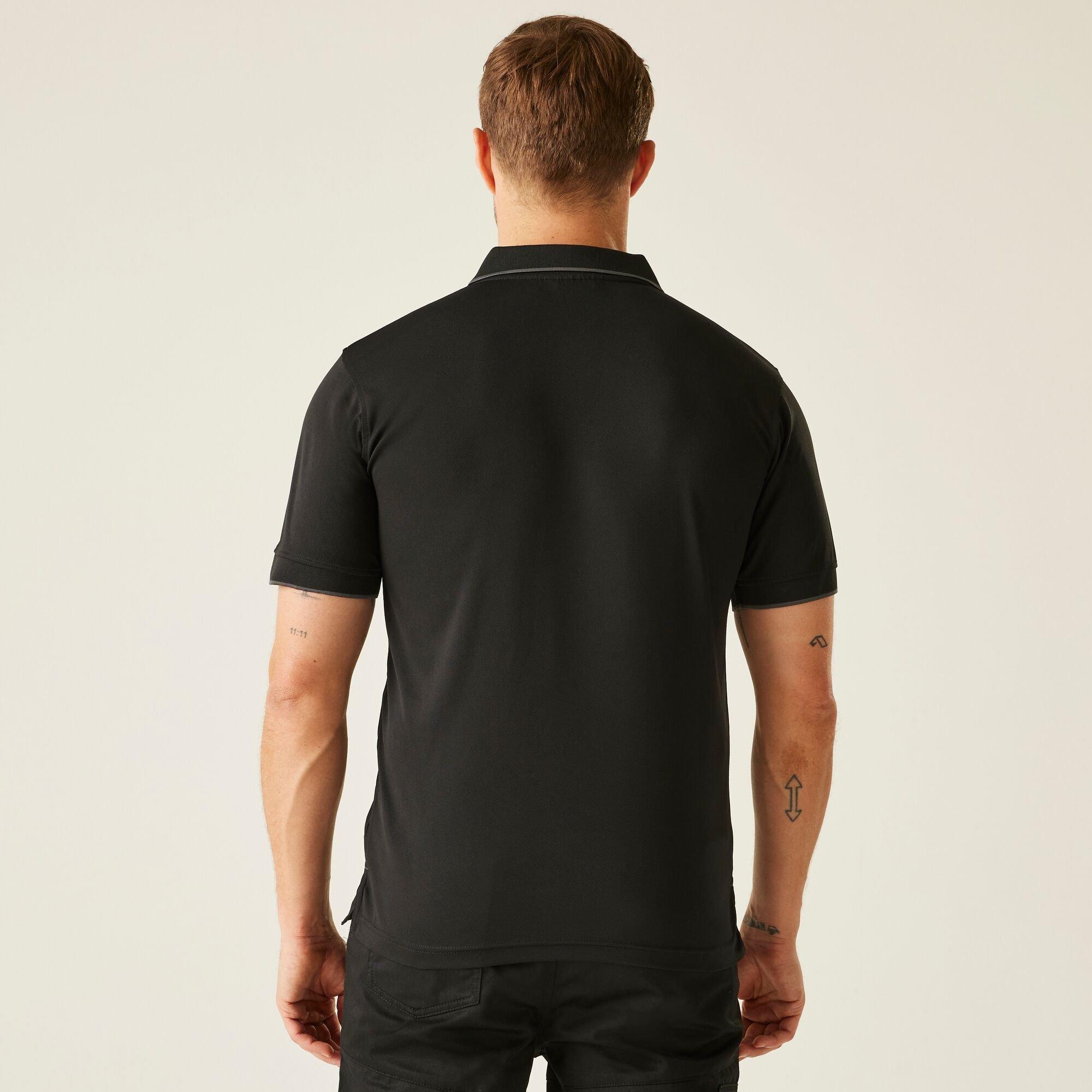 Black Seal Grey - Regatta - Mens Navigate Short Sleeve Polo Shirt - 2