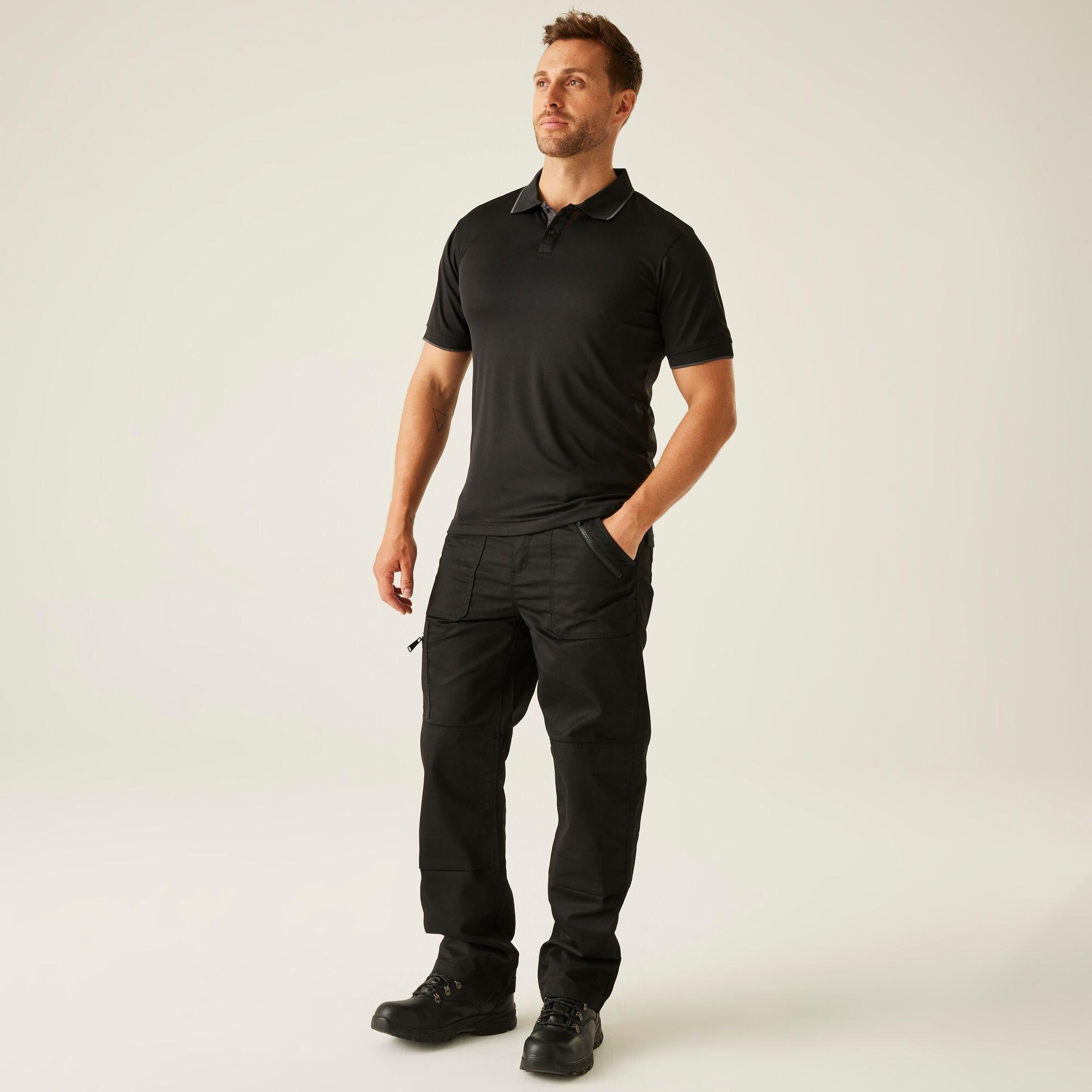 Black Seal Grey - Regatta - Mens Navigate Short Sleeve Polo Shirt - 3