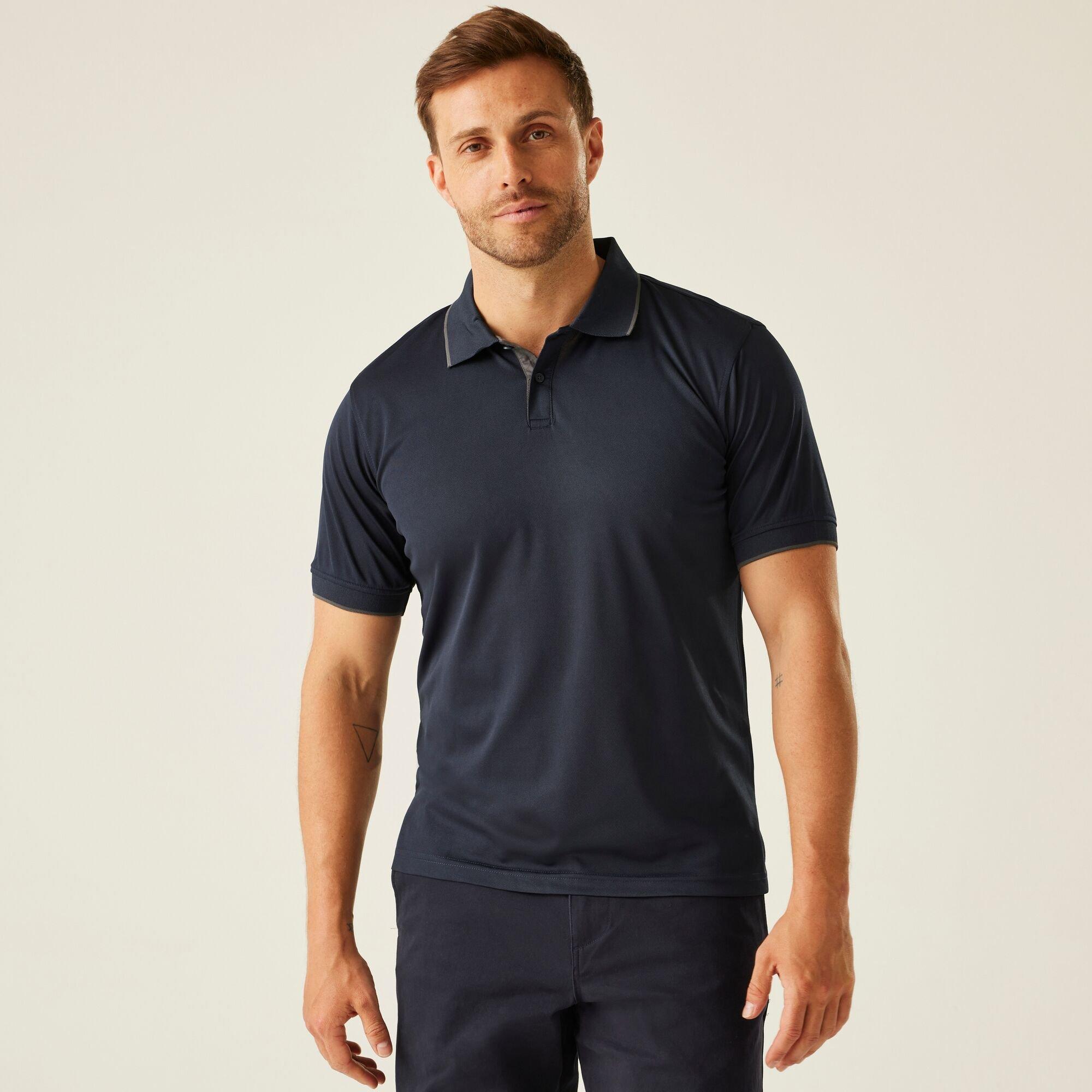 Regatta Men's Navy Navigate Polo Shirt In | Size: 2XL - Image 3