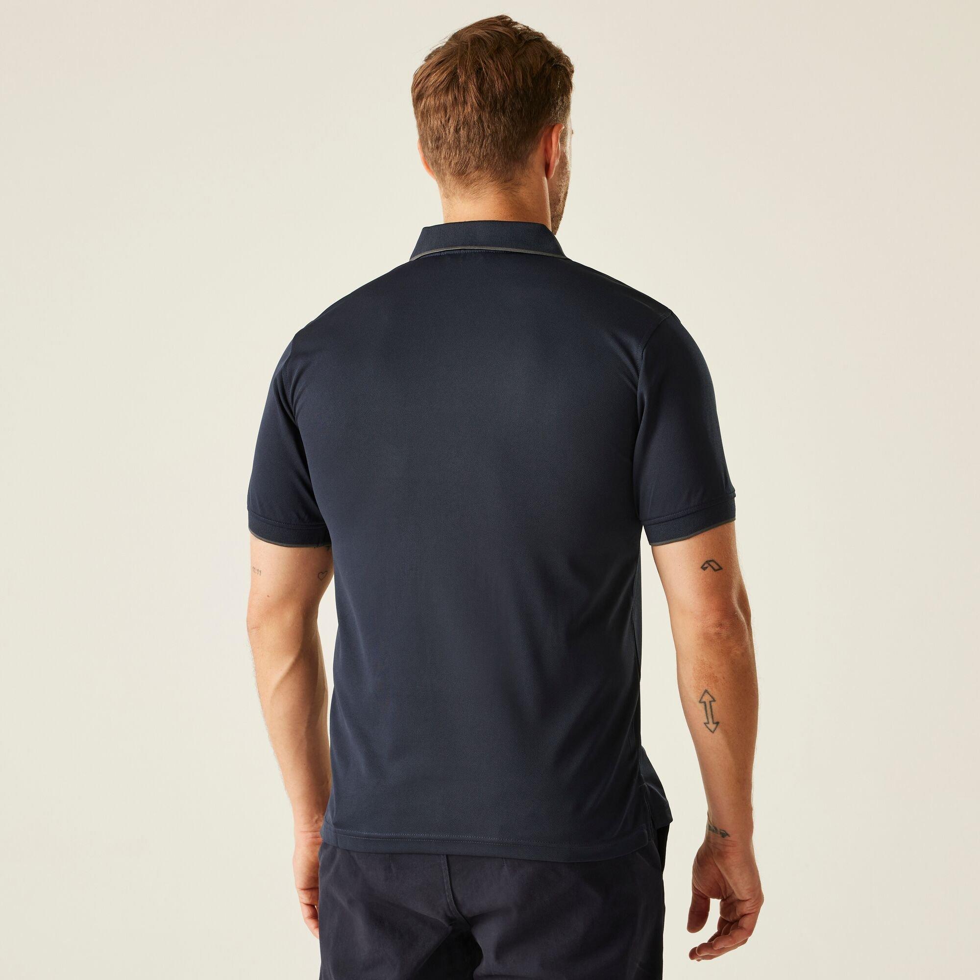 Navy Seal Grey - Regatta - Mens Navigate Short Sleeve Polo Shirt - 2