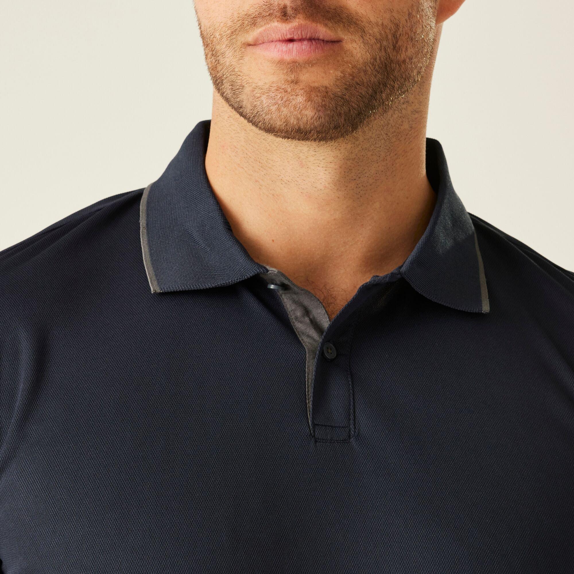 Navy Seal Grey - Regatta - Mens Navigate Short Sleeve Polo Shirt - 4