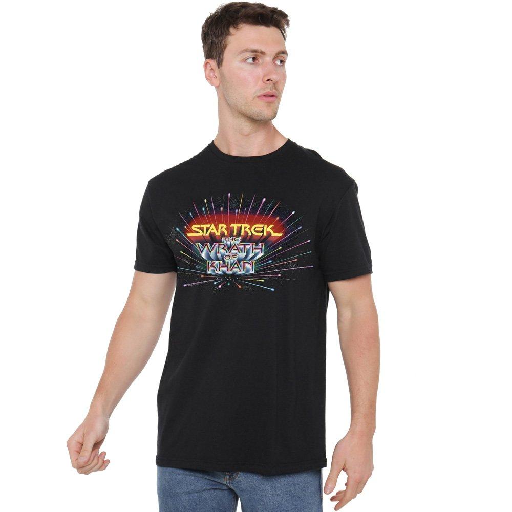 Black - Star Trek - Star Trek Khan Logo T Shirt Black - 1