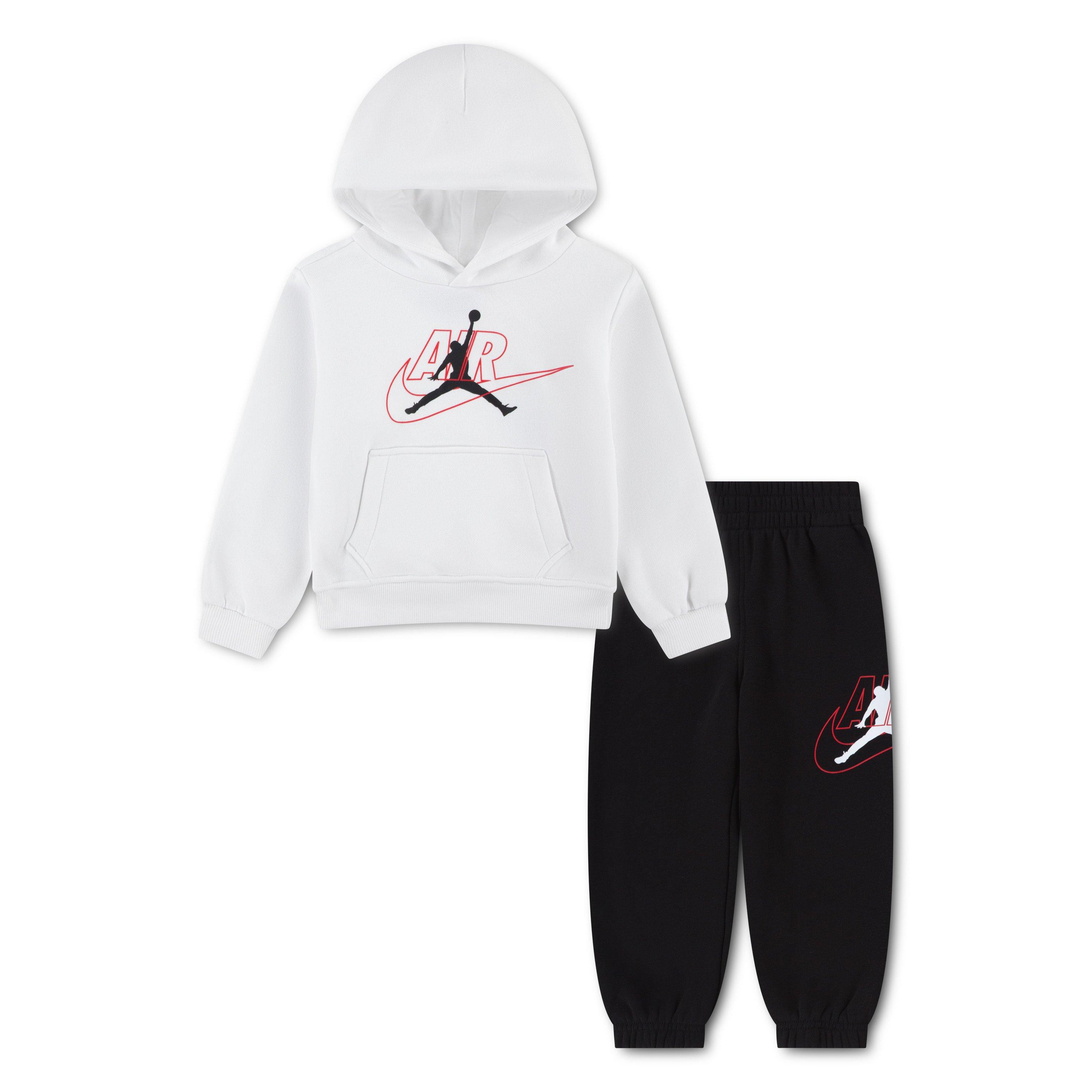 Black - Air Jordan - Kids' Swoosh Fleece Jumper and Joggers Pyjama Set - 1