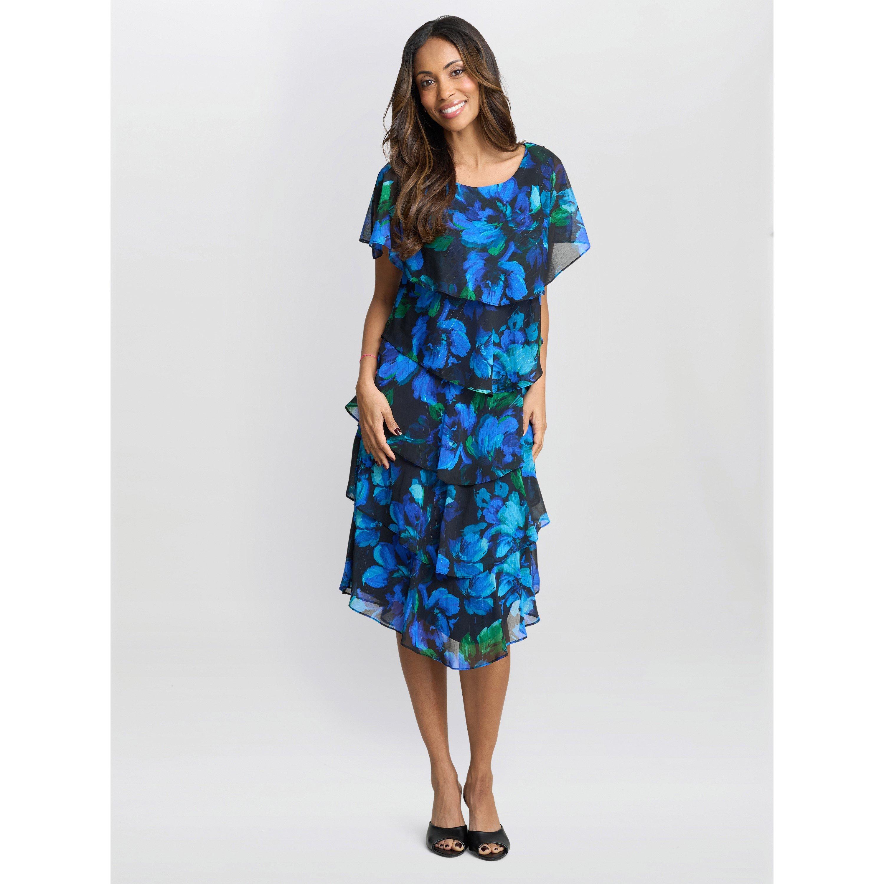 Multi - Gina Bacconi - Women's Matilda Floral Tier Jersey Dress - 2