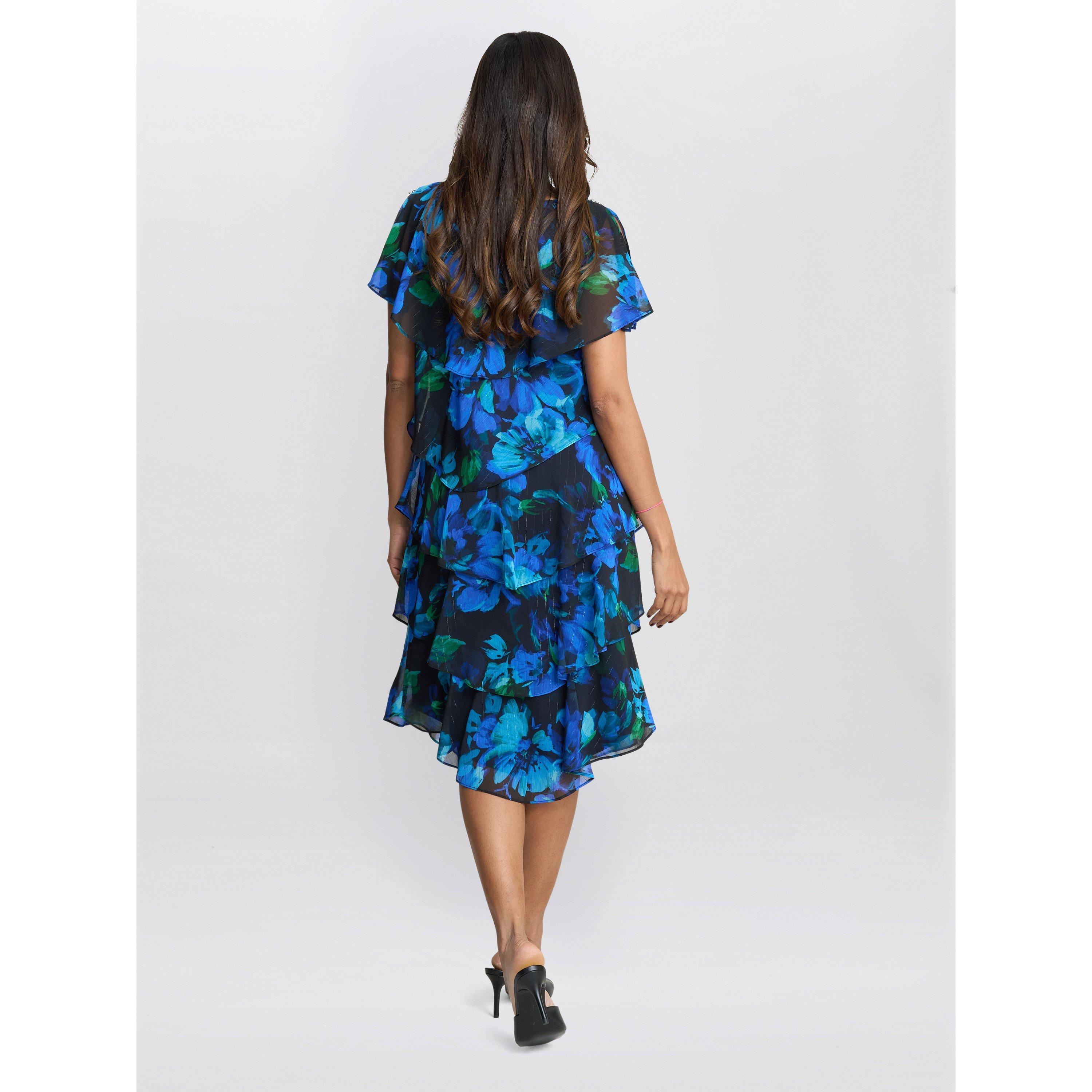 Multi - Gina Bacconi - Women's Matilda Floral Tier Jersey Dress - 3