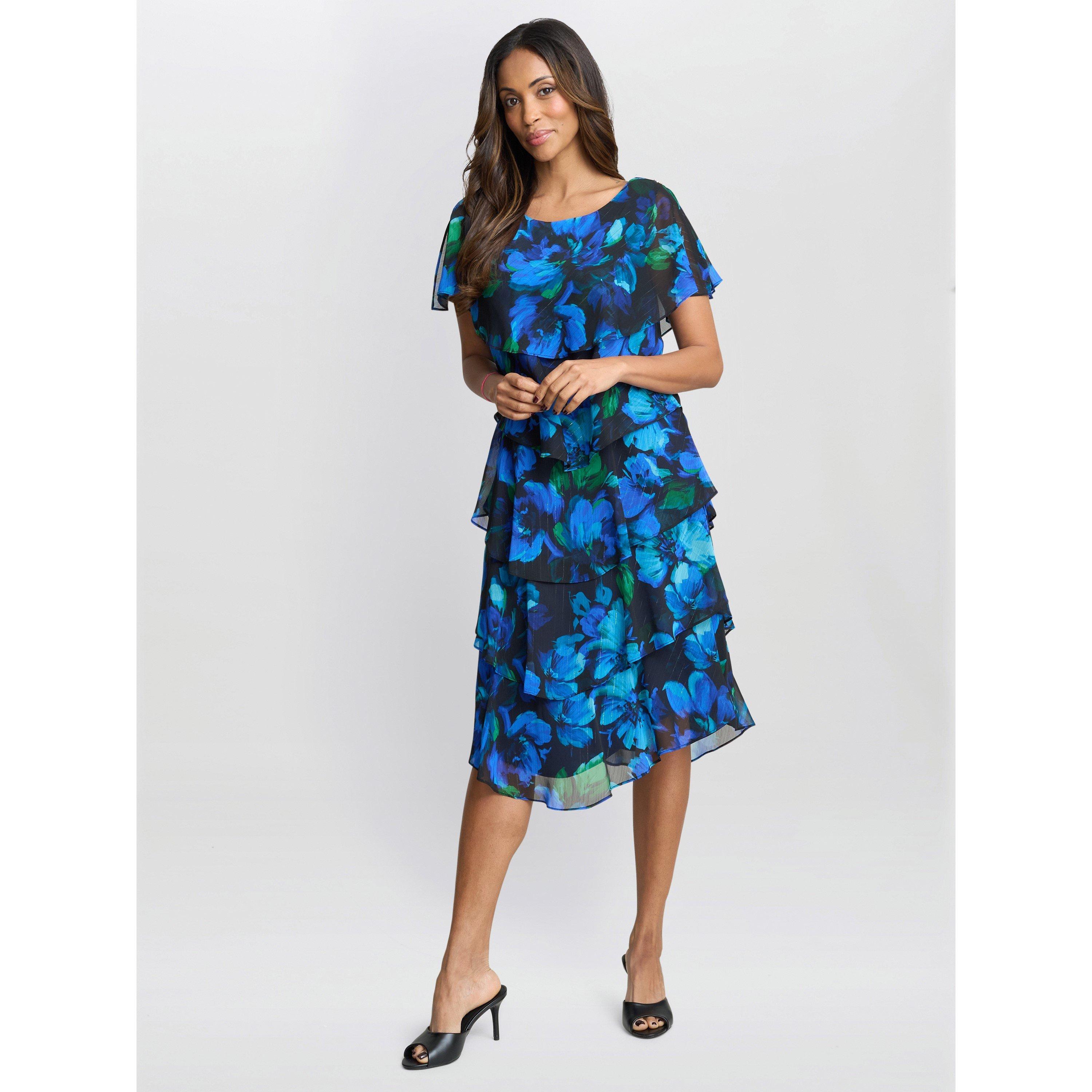 Multi - Gina Bacconi - Women's Matilda Floral Tier Jersey Dress - 4