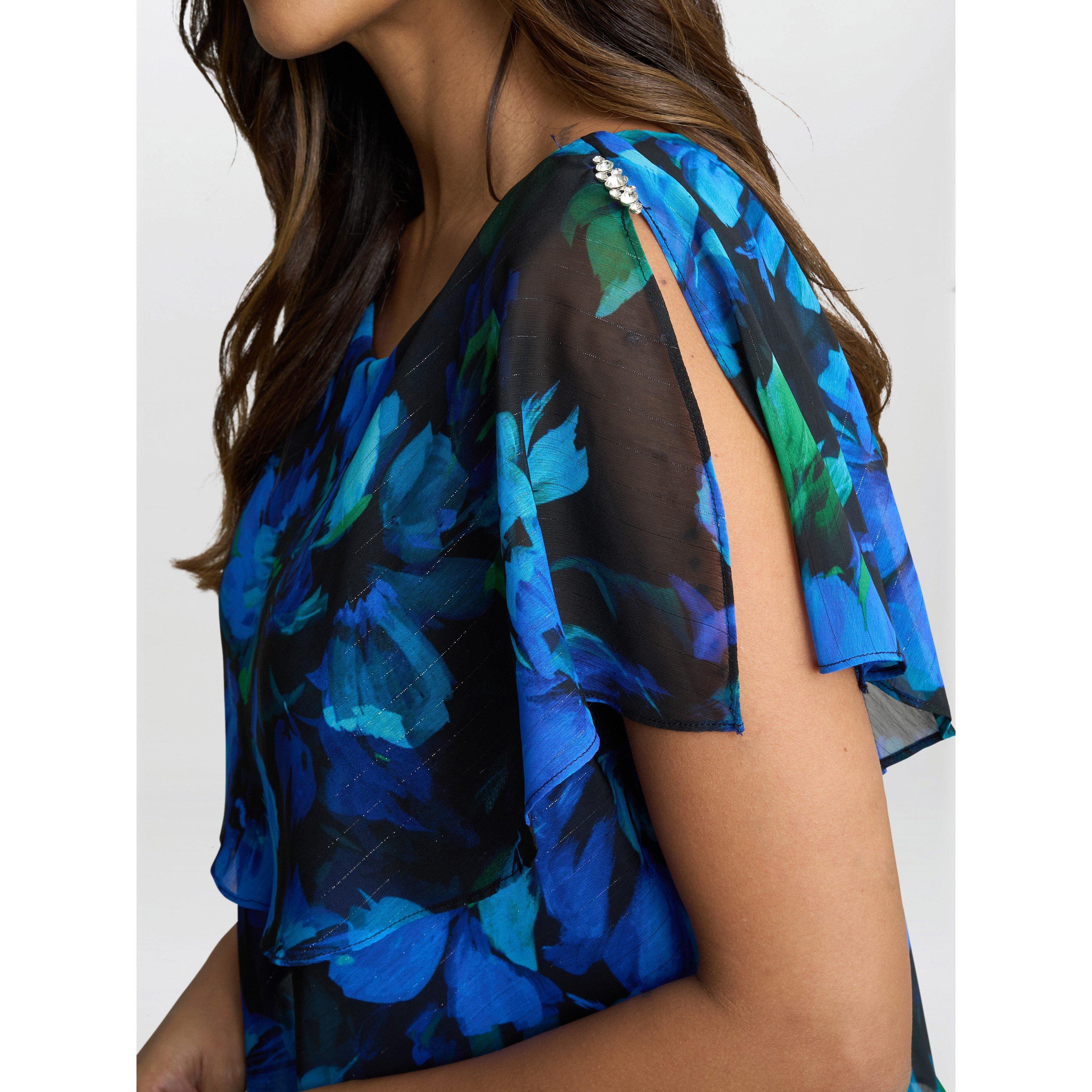 Multi - Gina Bacconi - Women's Matilda Floral Tier Jersey Dress - 5