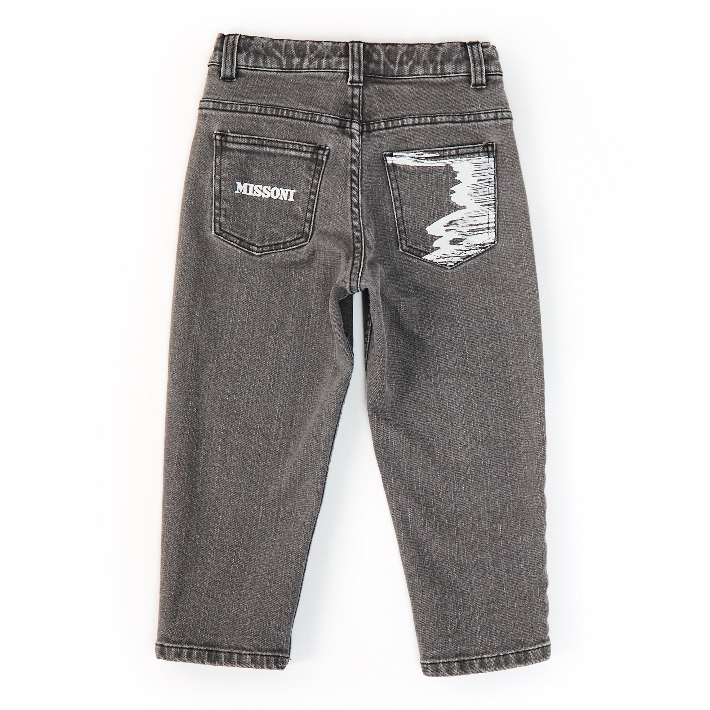 black - Missoni - Unisex Kids' Straight Leg Trouser - 2