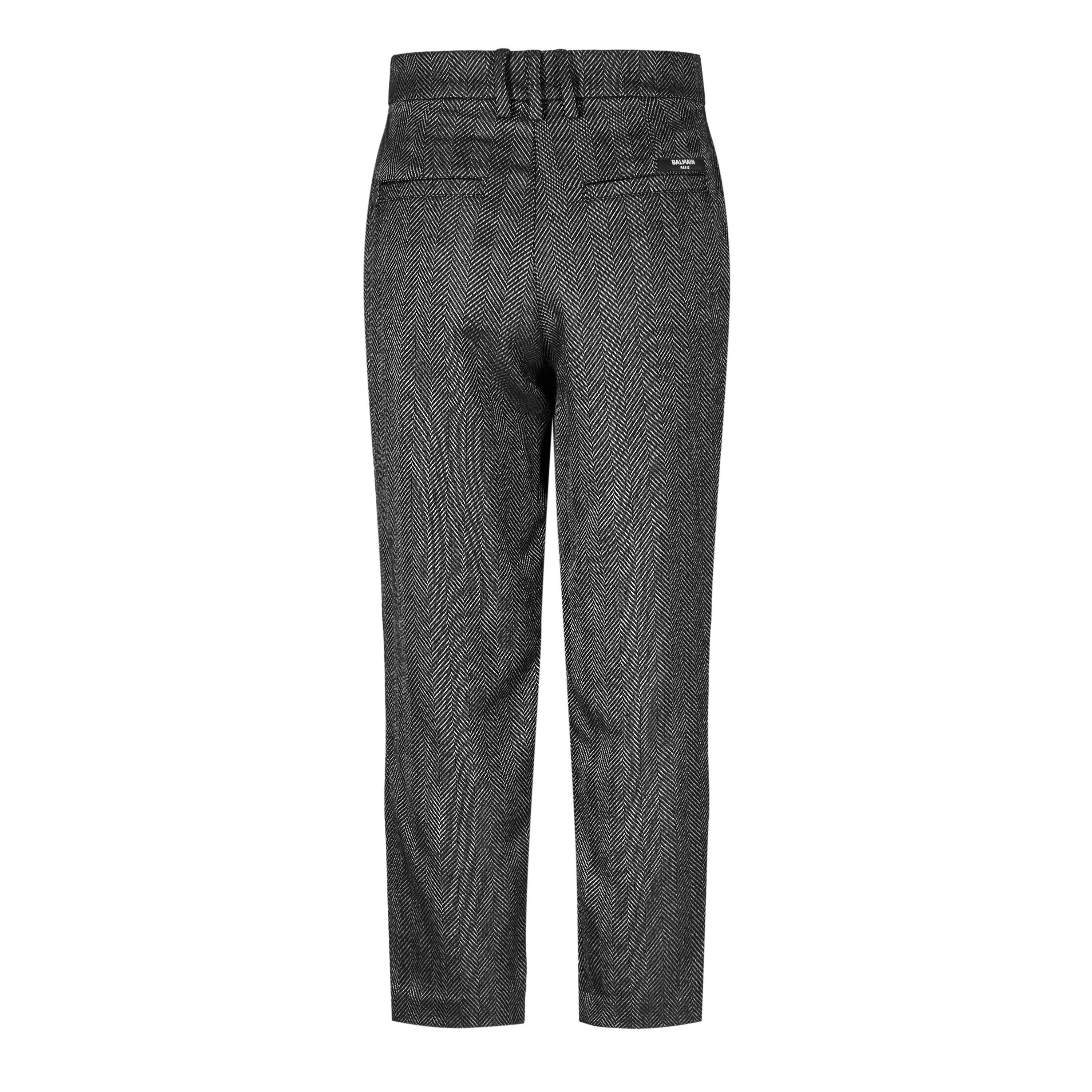 black/white - Balmain - Kids Straight Trousers - 2