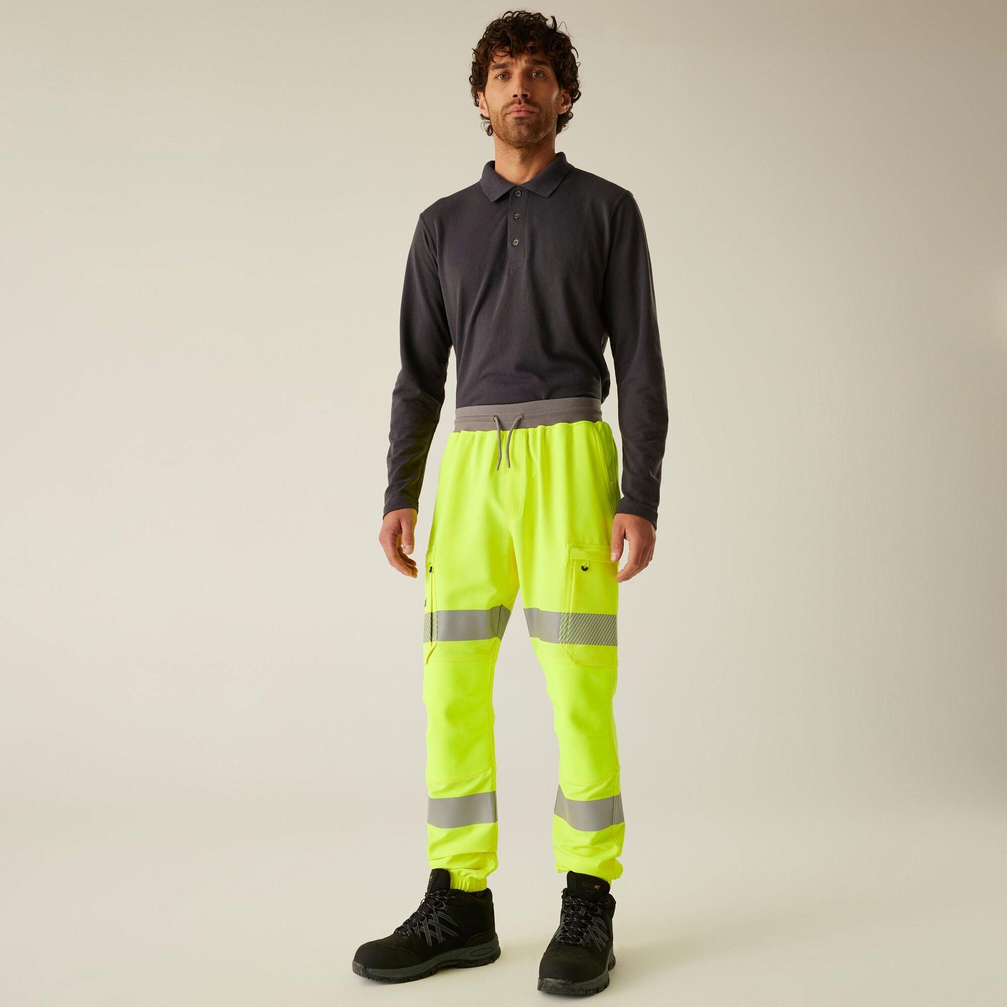 Yellow - Regatta - Mens Hi-Vis Prolite Stretch Jogger - 3