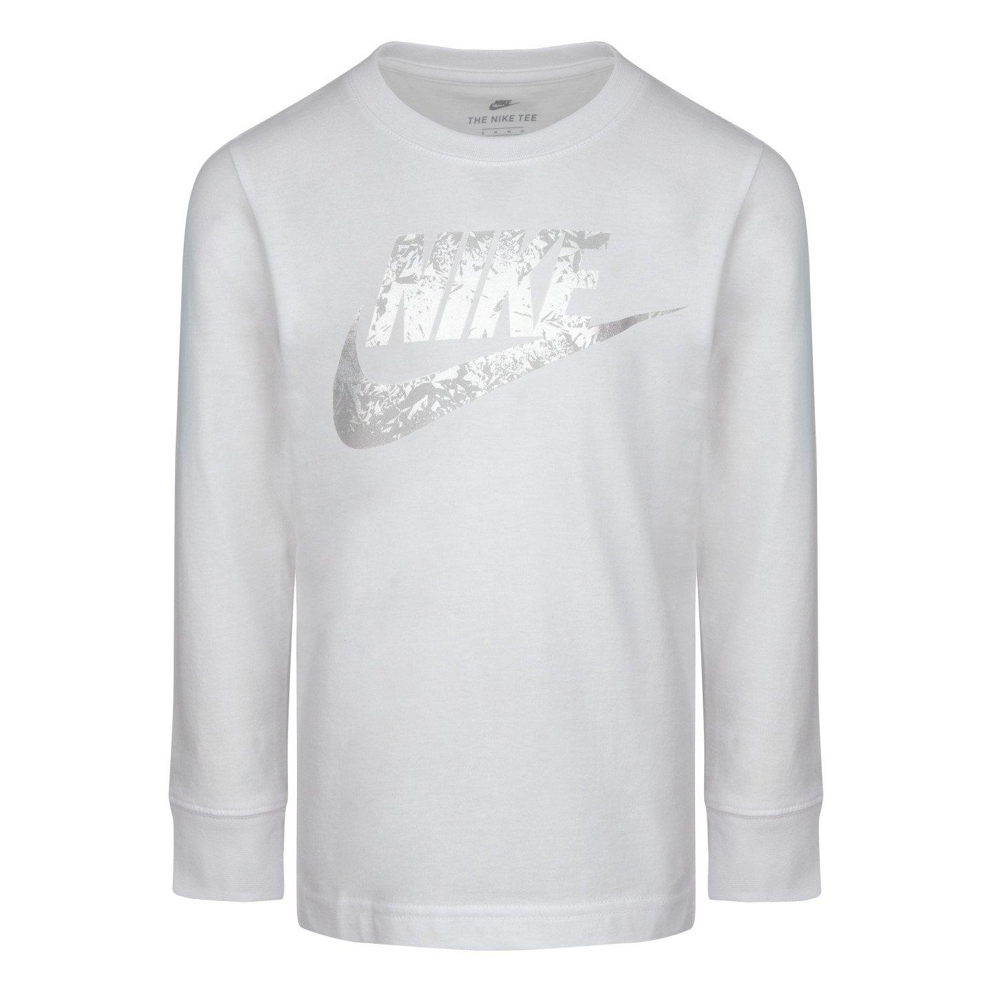 White - Nike - Kids' Reflective Futura Long Sleeve T-Shirt