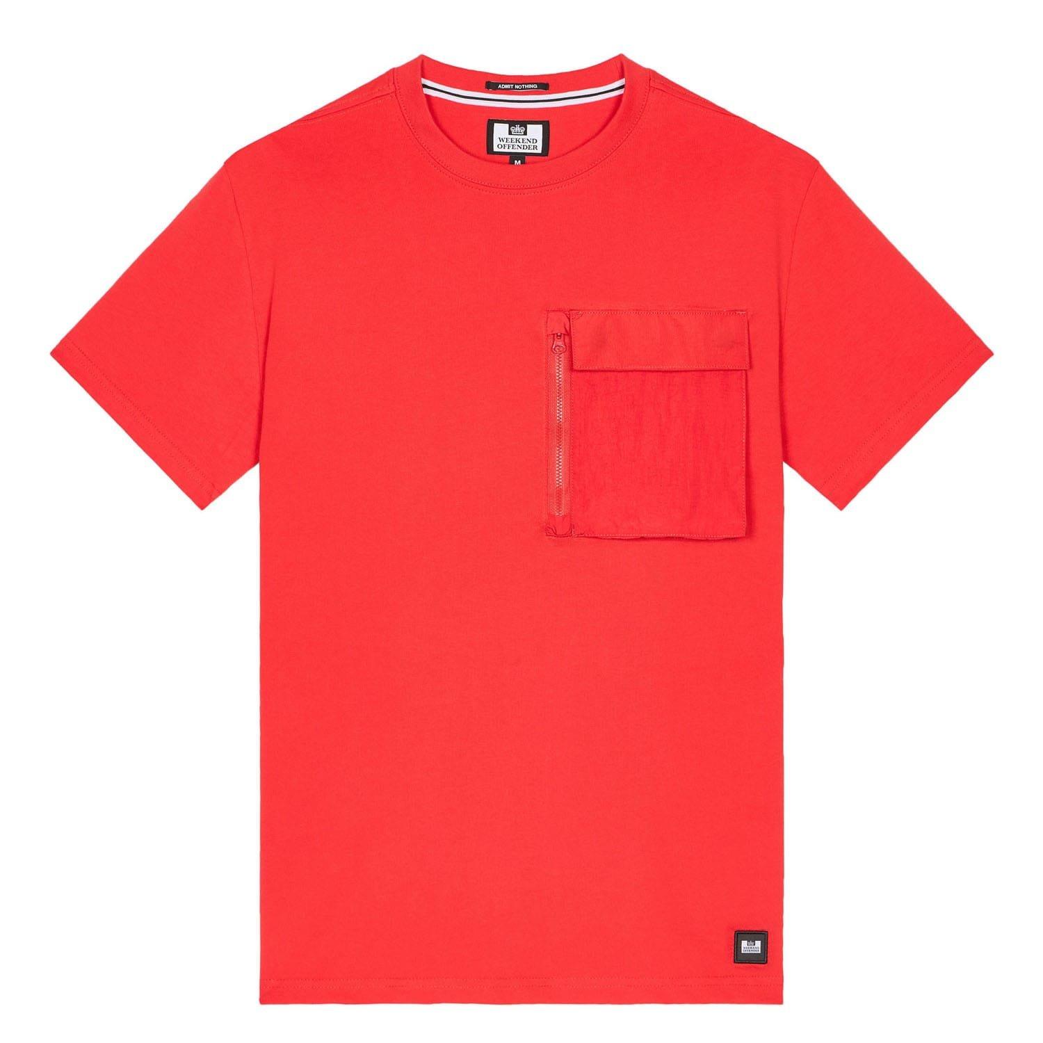 Red - Weekend Offender - Takaji Parachute Pocket T-Shirt - 3