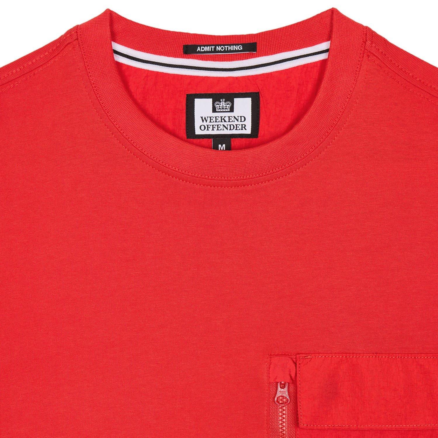 Red - Weekend Offender - Takaji Parachute Pocket T-Shirt - 5