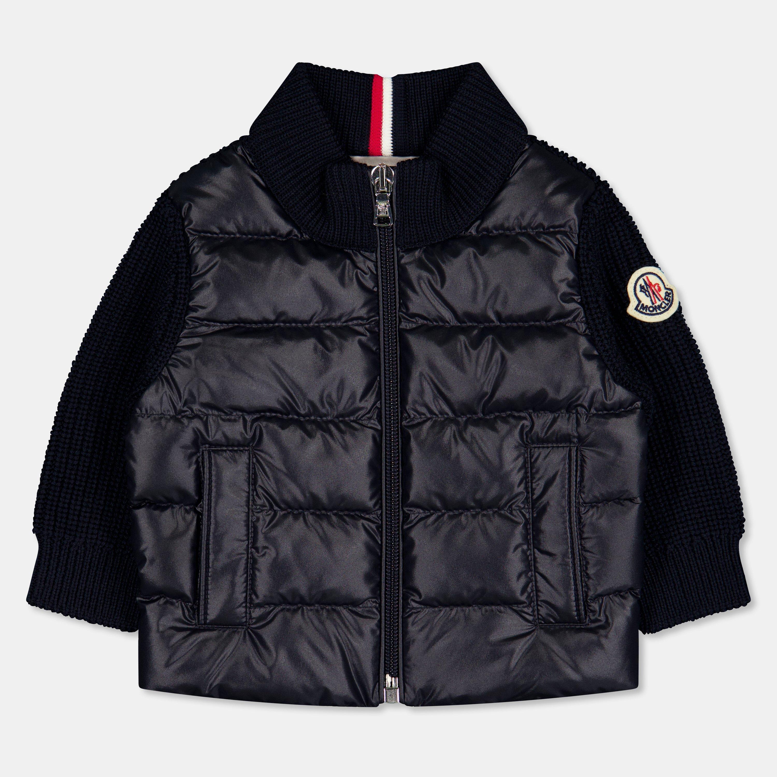 Navy 742 - Moncler - Kids' Quilted Weather Resistant Hybrid Jacket - 1