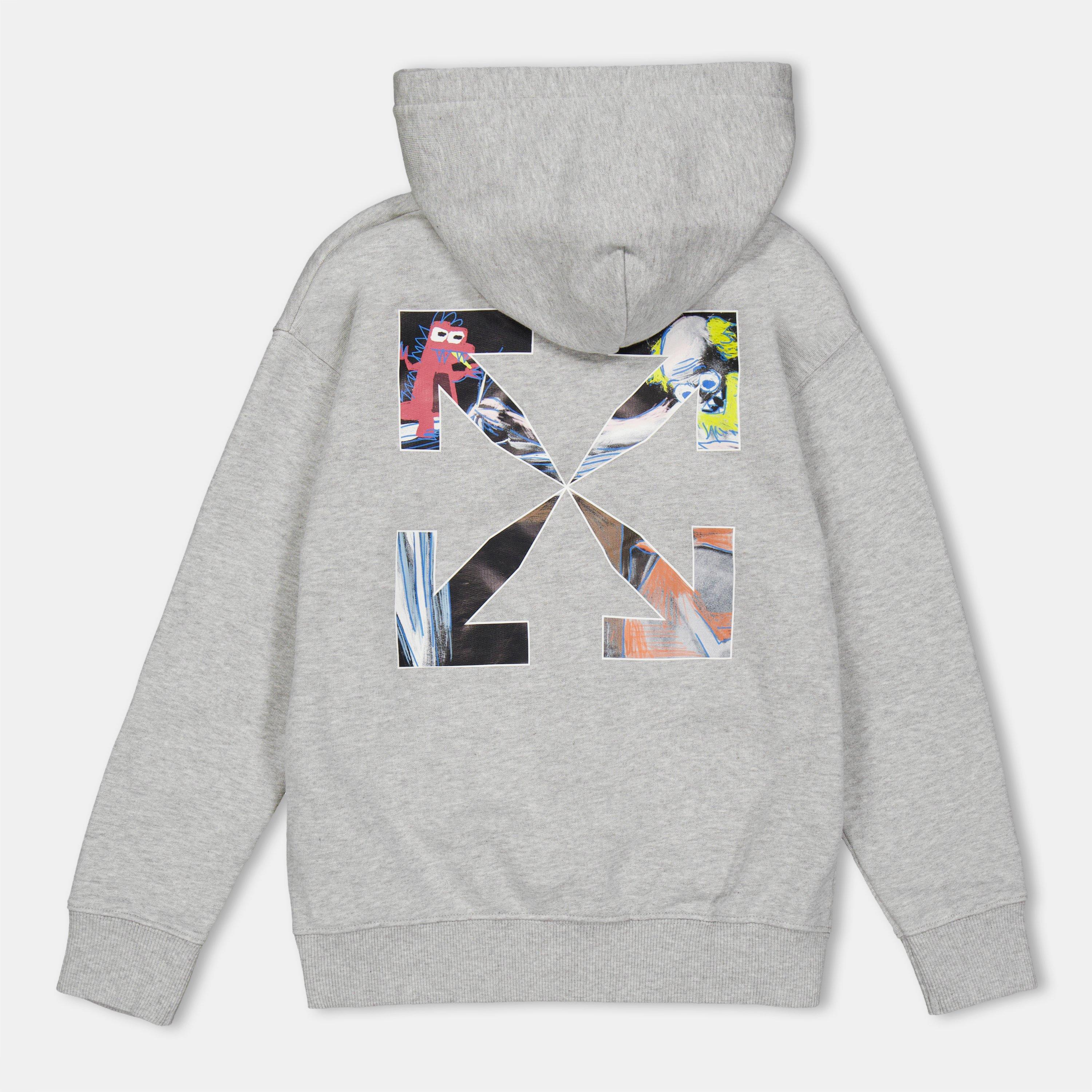 Grey Multi - Off White - Kids' Pull Over Hoodie - 2