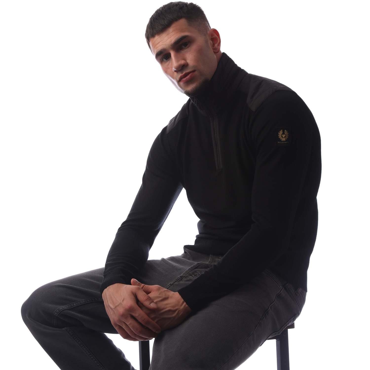 Black - Belstaff - Kilmington quarter Zip Sweatshirt - 4