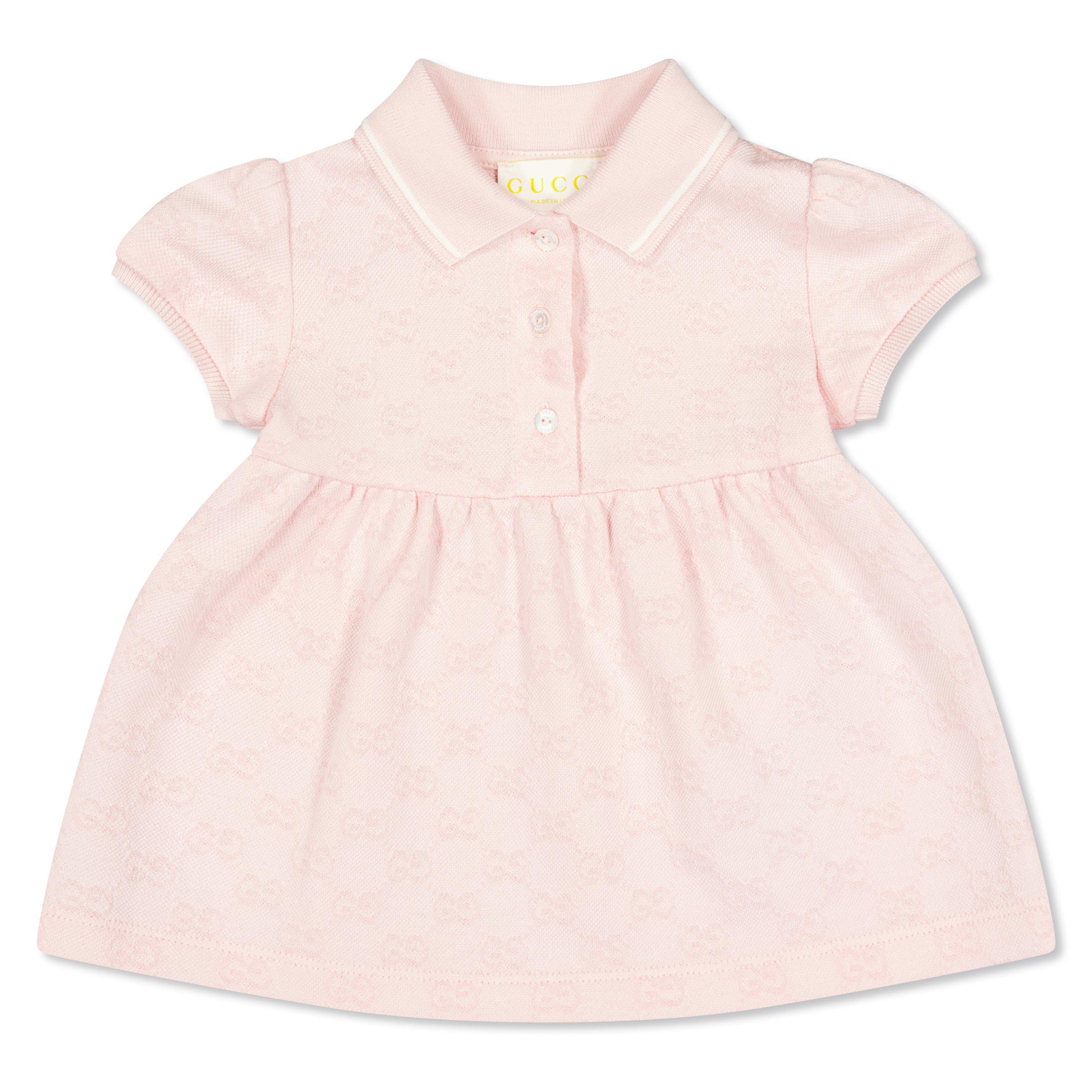 Gucci Kids' Polo Dress - Baby Pink 5399 - Size 12-18 Mnth