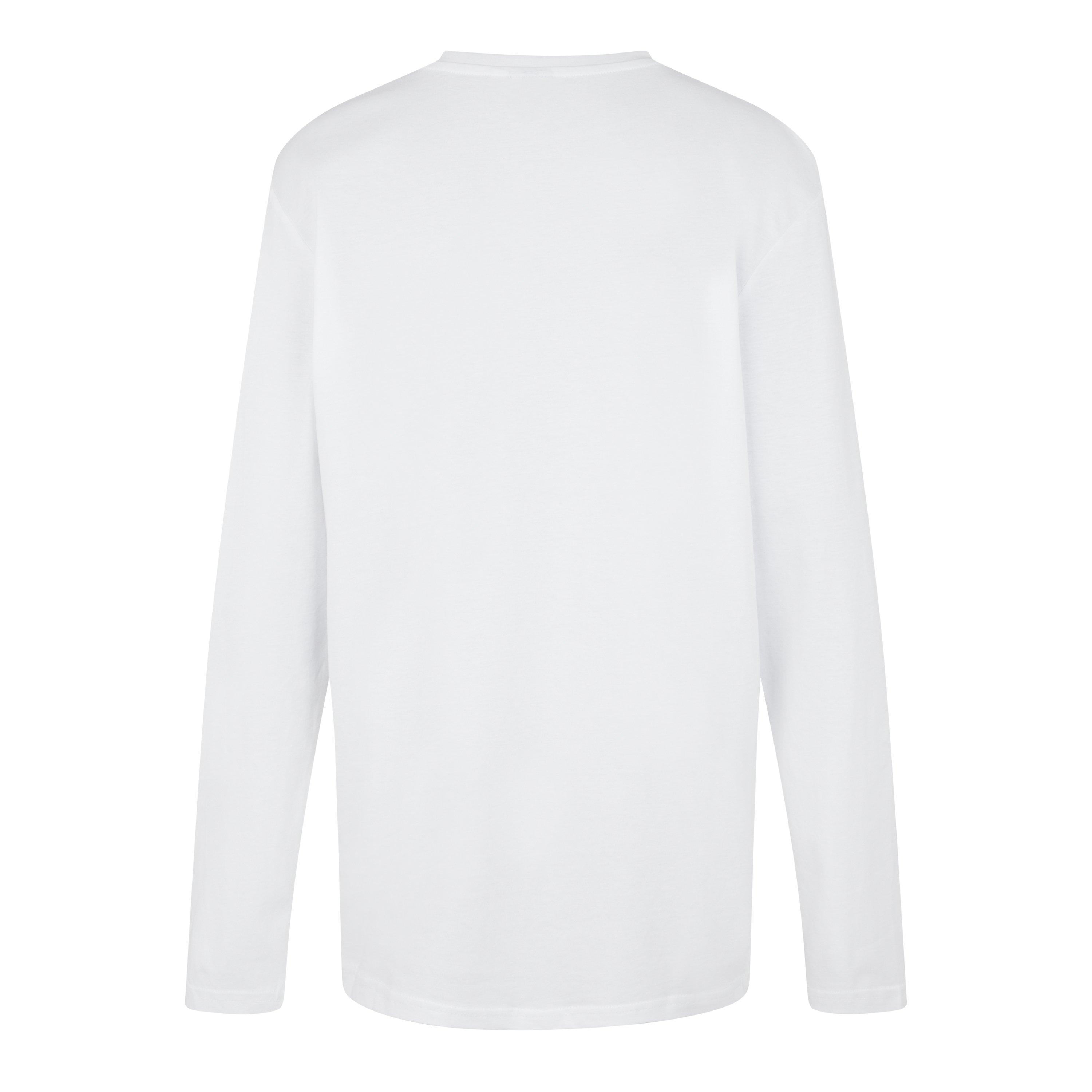 White 10P - Boss - Kids Long-Sleeve T-Shirt, Large Logo Design - 4
