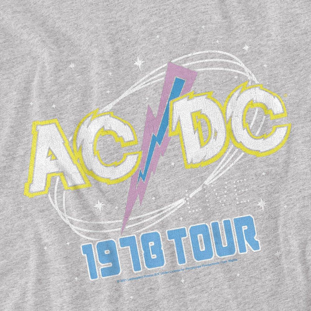 Grey - ACDC - AC DC Live Cotton Mens T-Shirt Grey - 2