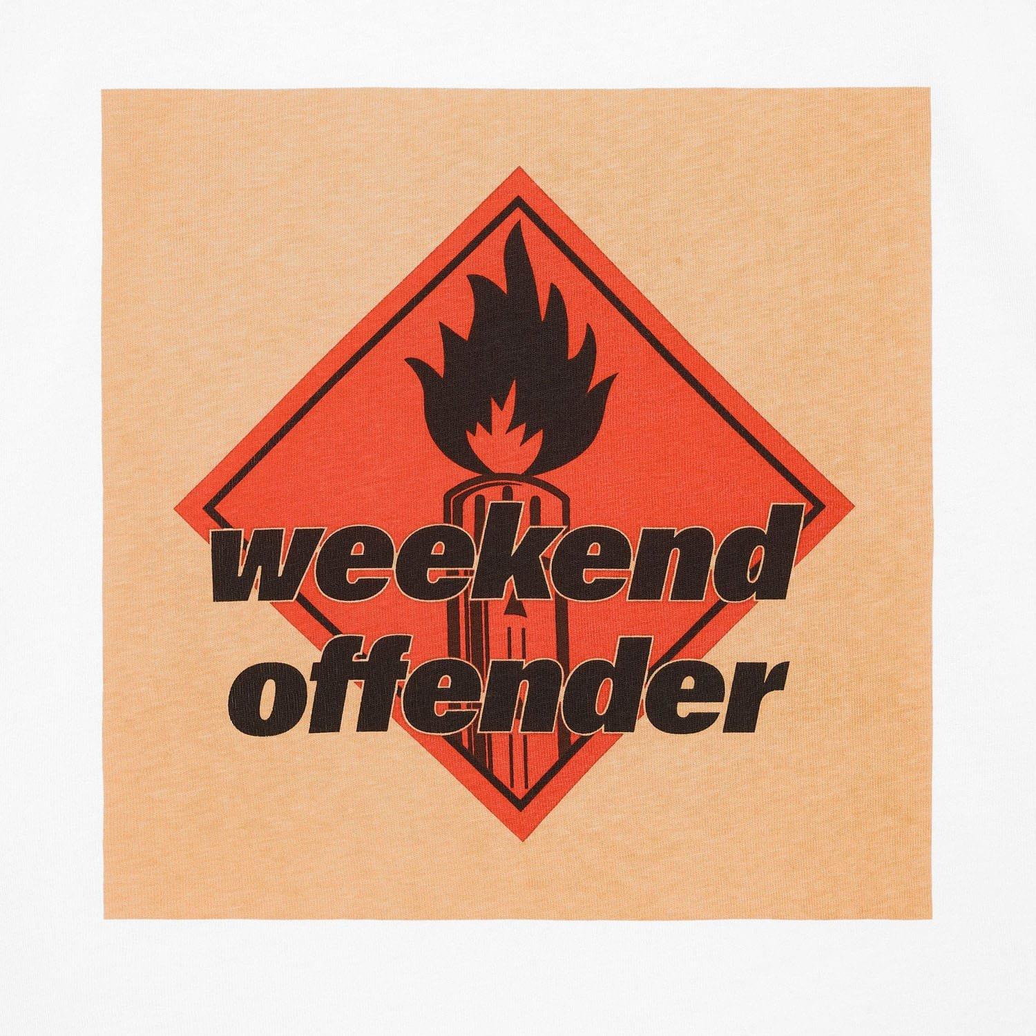 White - Weekend Offender - Blue Line Graphic T-Shirt - 5