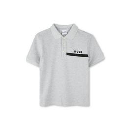 Boss Kids Short-Sleeve Polo with Logo Design