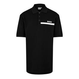 Boss Kids Short-Sleeve Polo with Logo Design