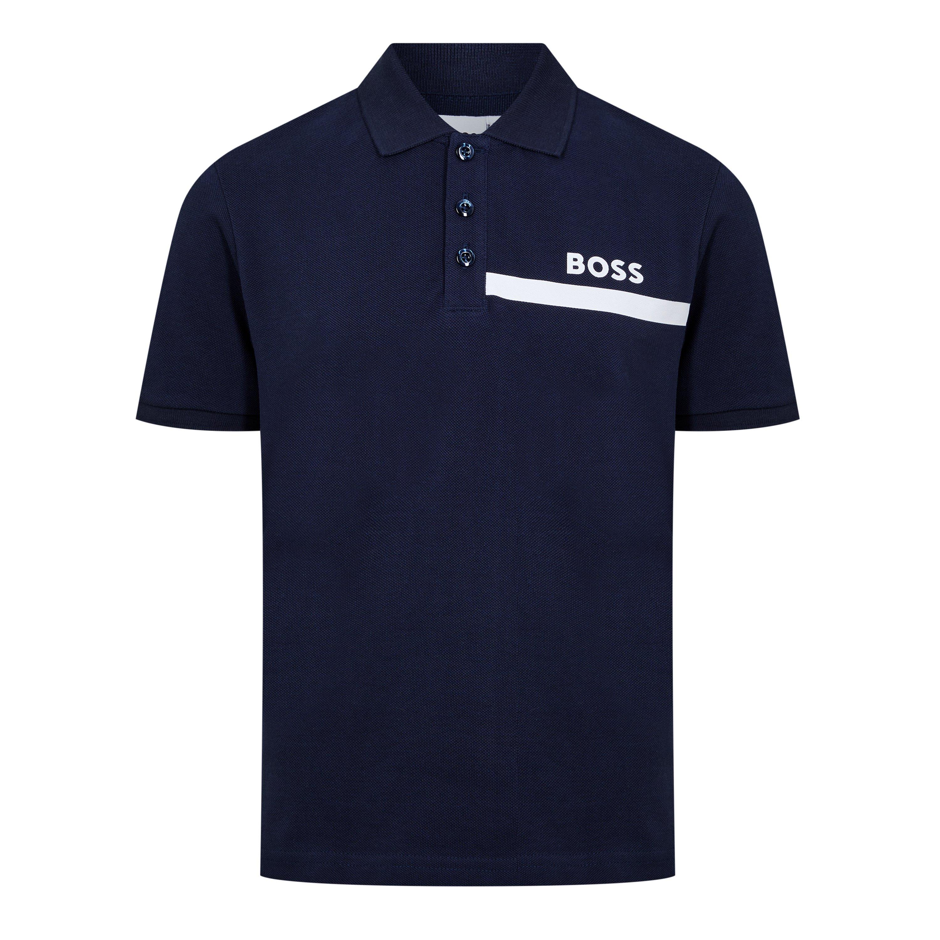 Boss Men's Kids Short-Sleeve Polo With Logo Design - Navy 849 - 6Y