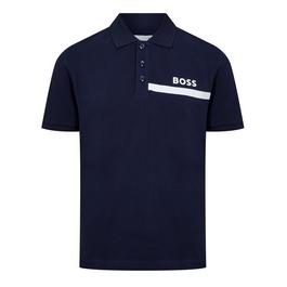 Boss Kids Short-Sleeve Polo with Logo Design
