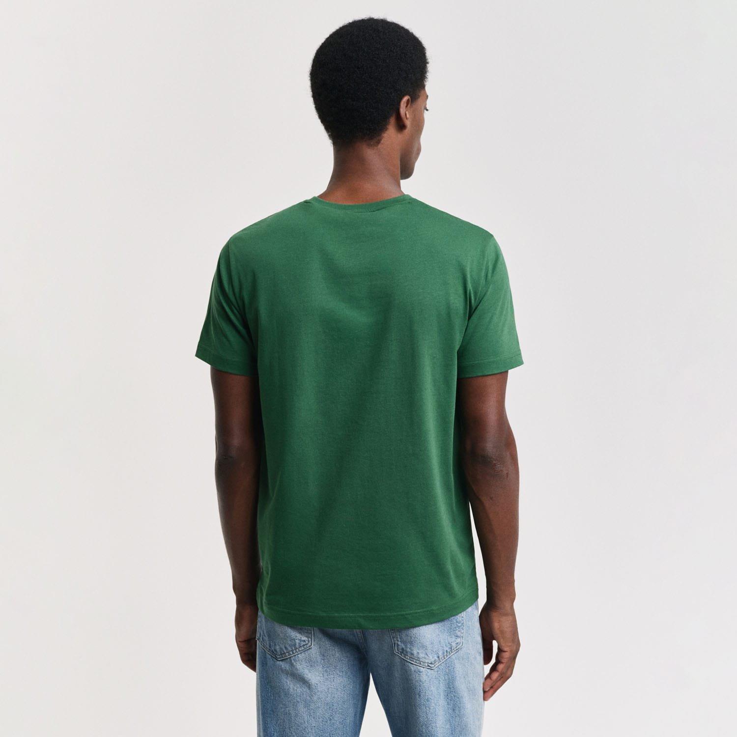 Green - Gant - Embroidered Archive Shield T-Shirt - 2