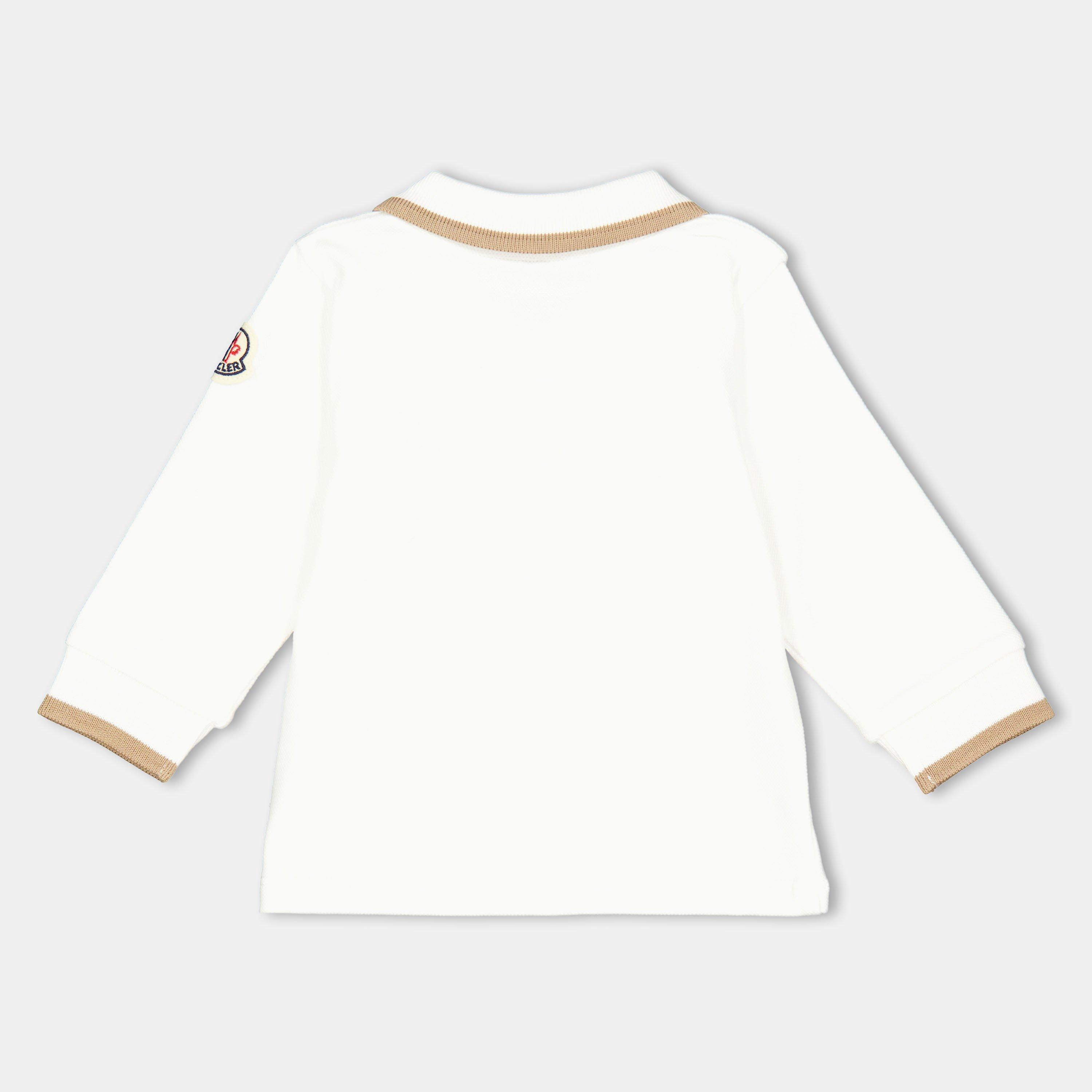 White 034 - Moncler - Kids Long-Sleeve Polo - 2
