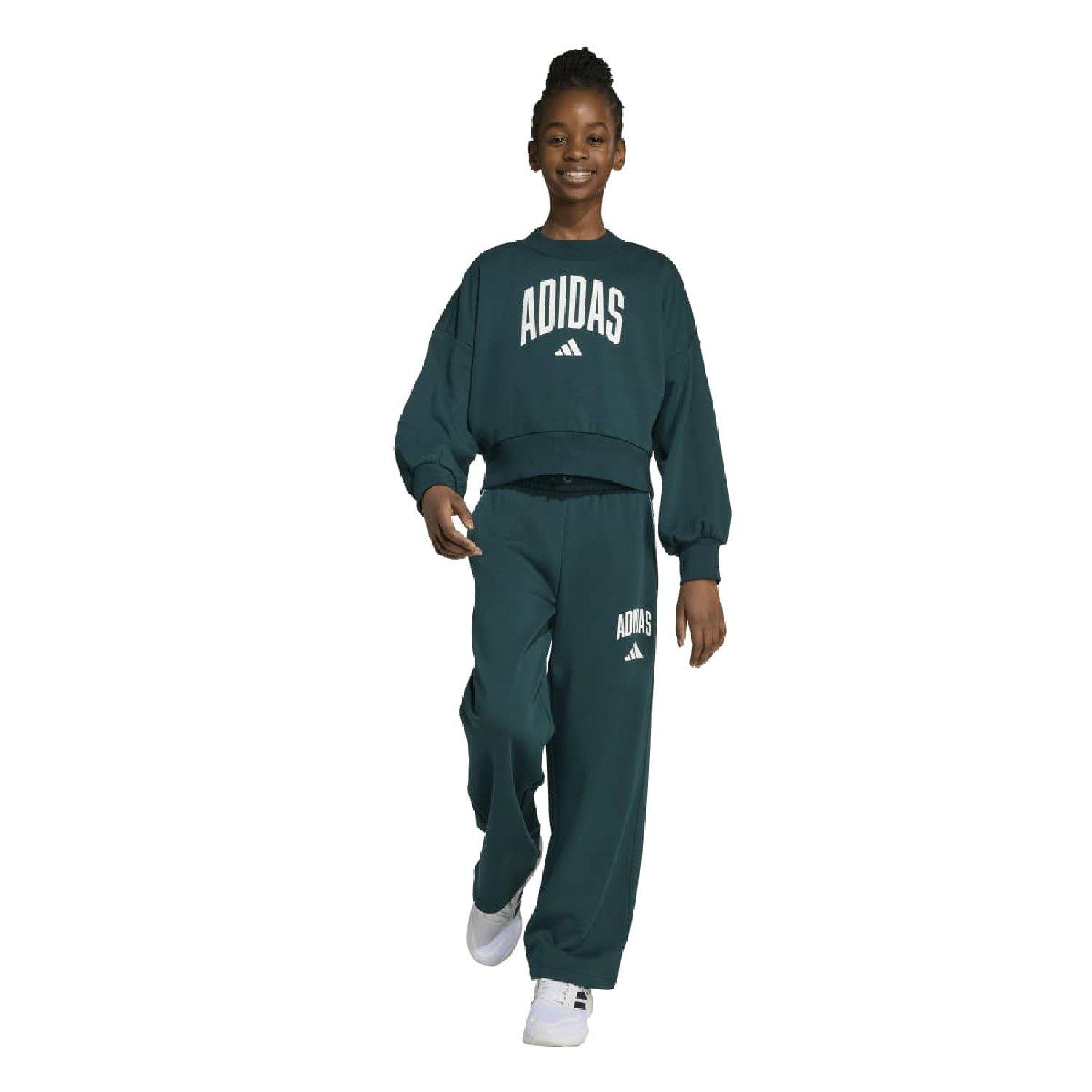 aurora bršljan - adidas - adidas Seasonal Essentials Collegiate Typography Sweatshirt - 4