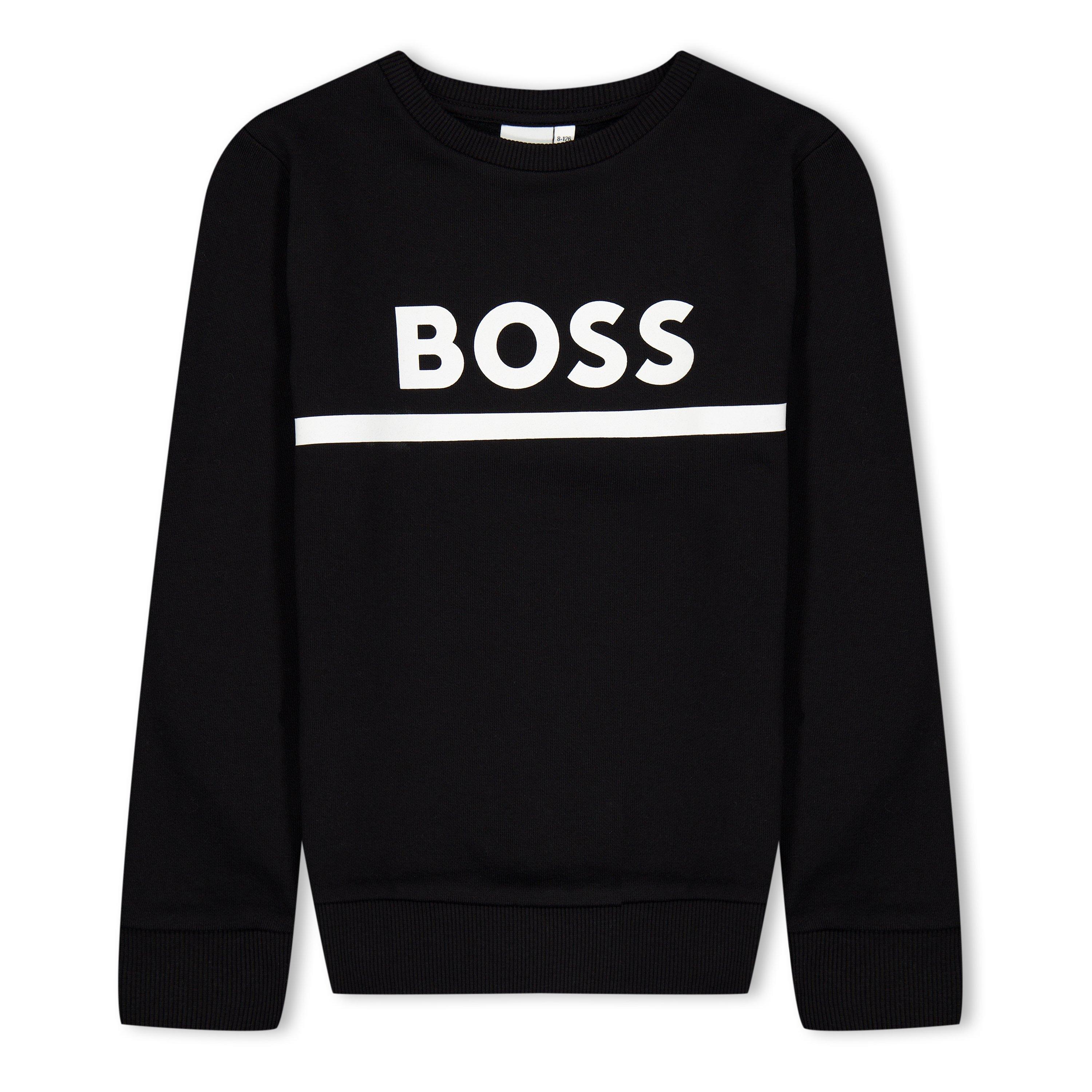 Schwarz 09B - Boss - Kids Large Logo Sweatshirt, Logo Design - 1