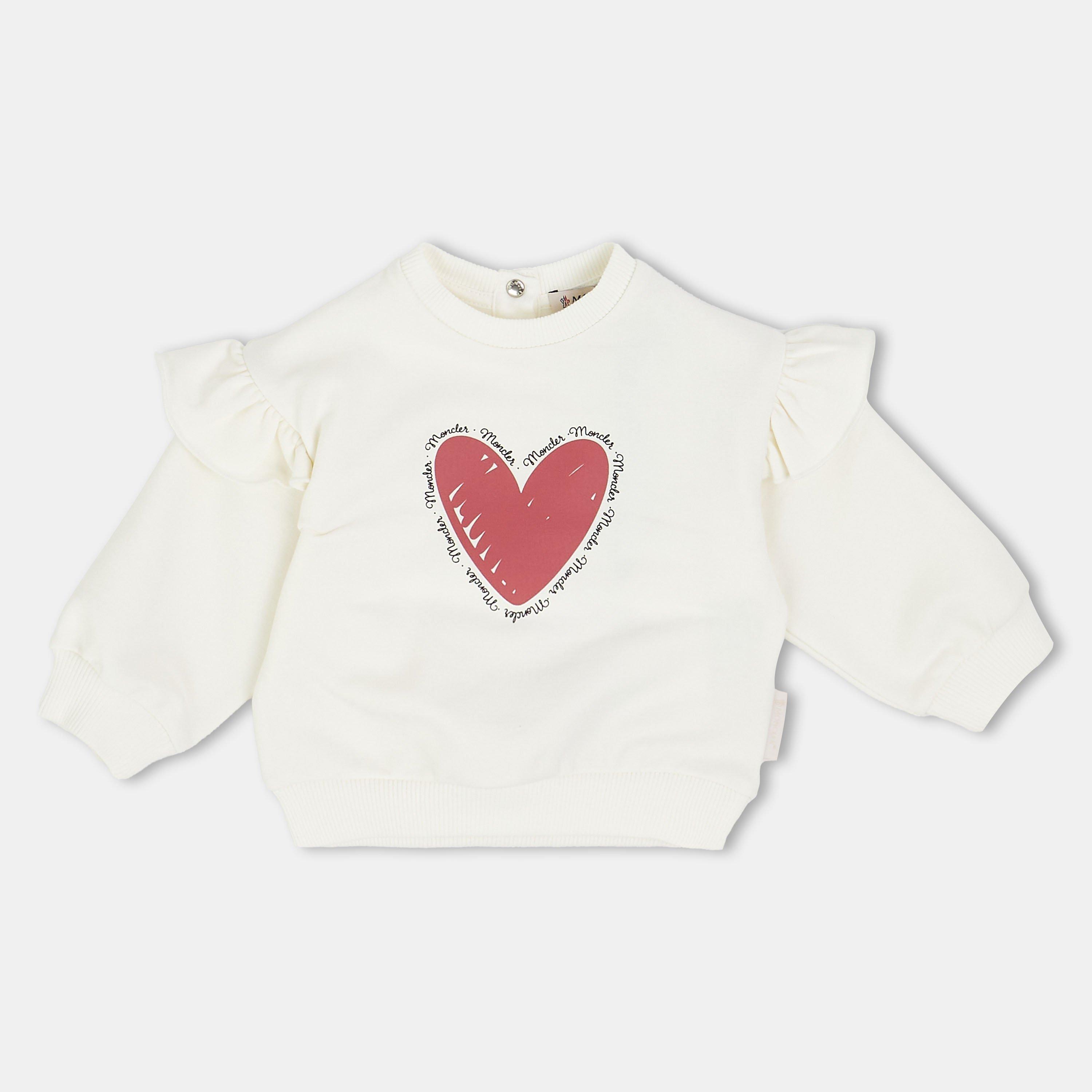 Moncler Kids Crew Sweater - White 034 - Size 2Y
