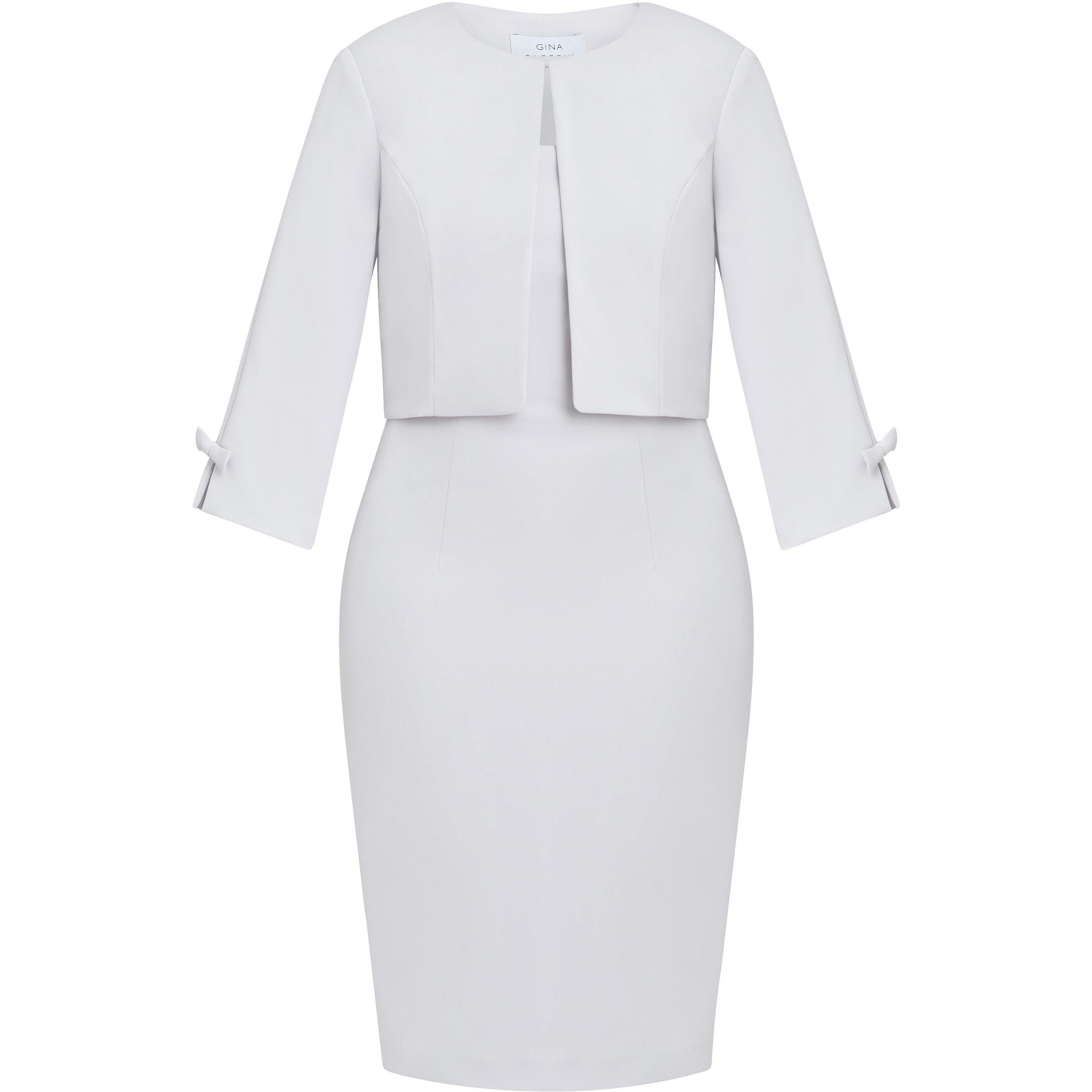 Silver Mist - Gina Bacconi - Corinne Crepe Dress And Jacket - 4
