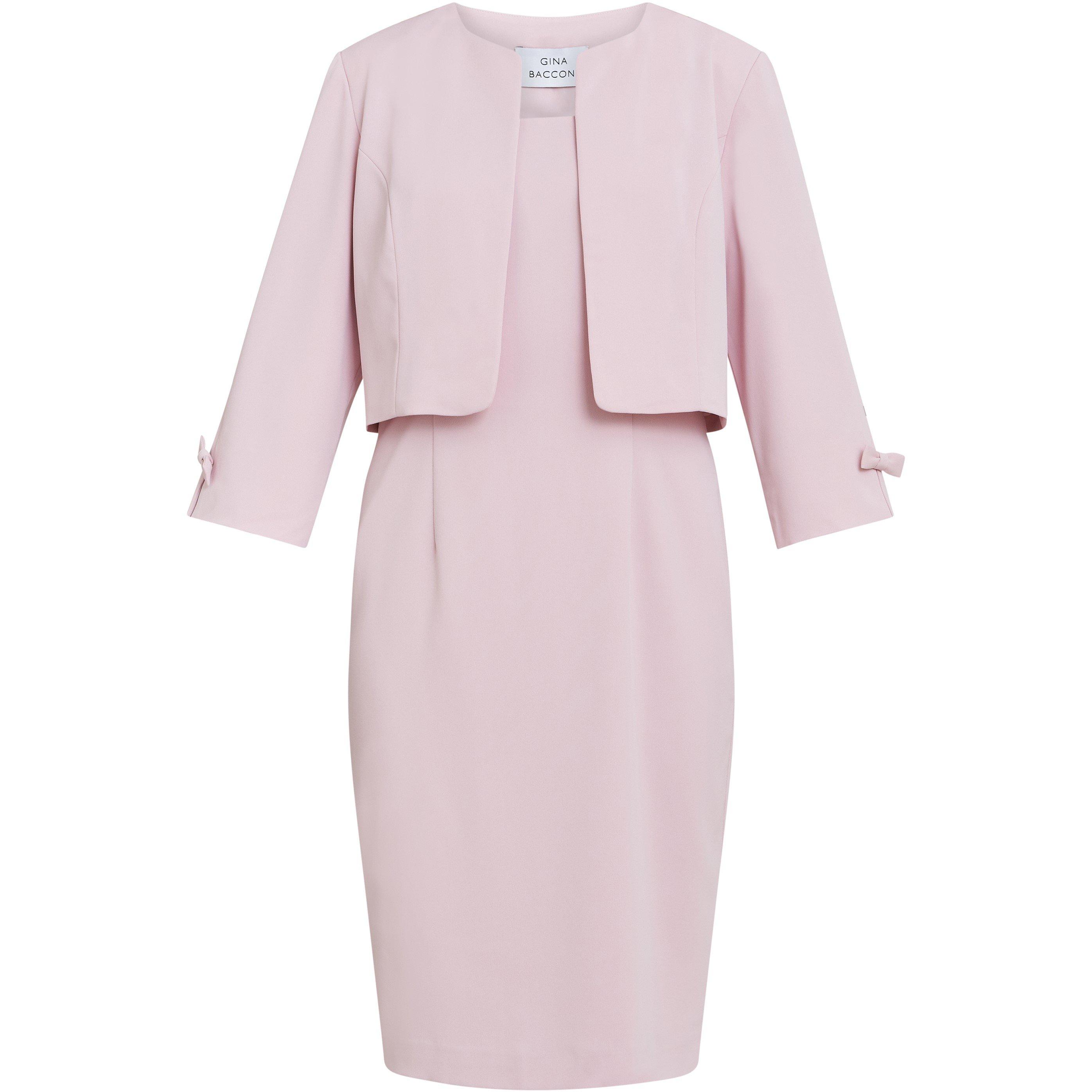 Potpourri Pink - Gina Bacconi - Corinne Crepe Dress And Jacket - 4