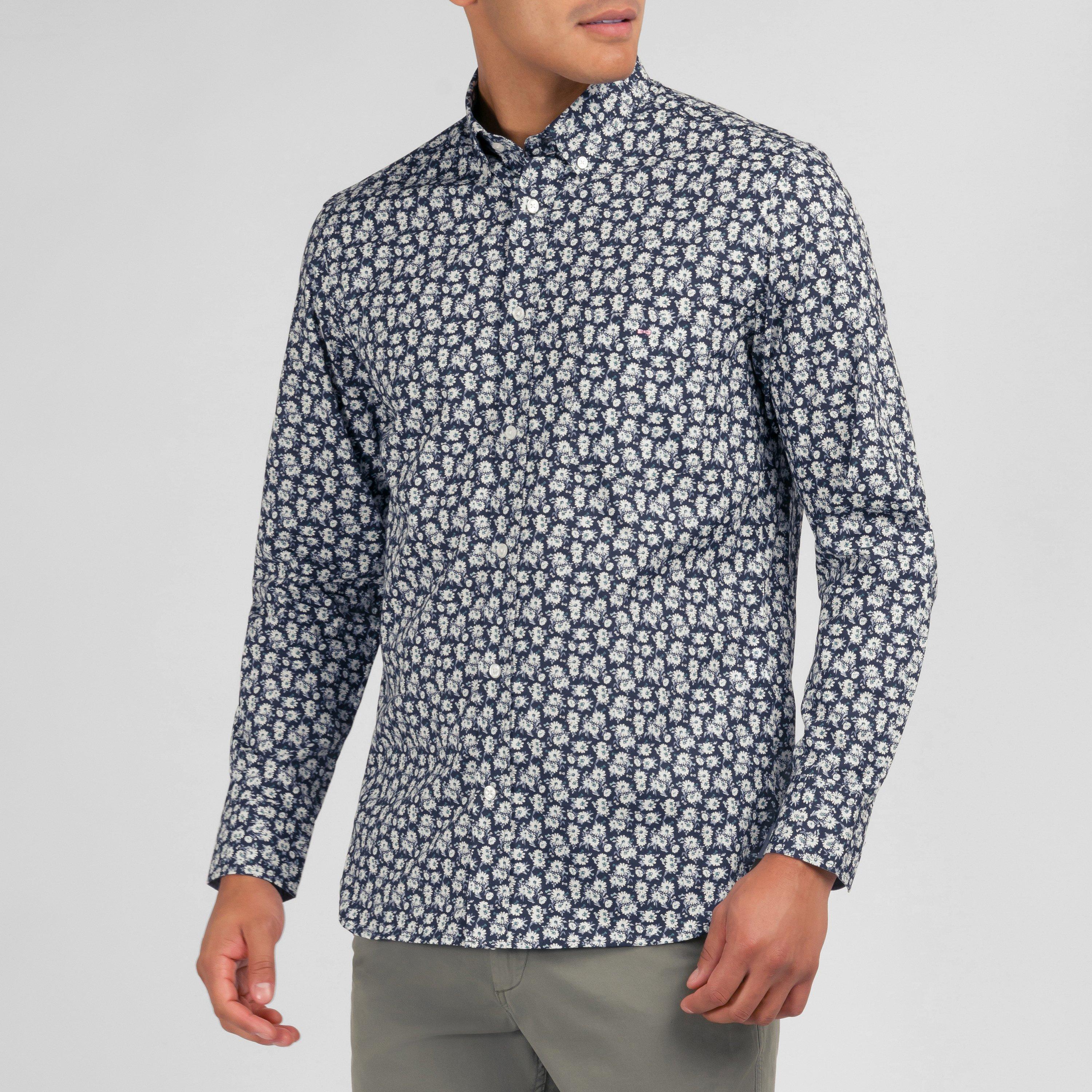 Blc6 - Eden Park - Blue shirt with exclusive floral print - 2