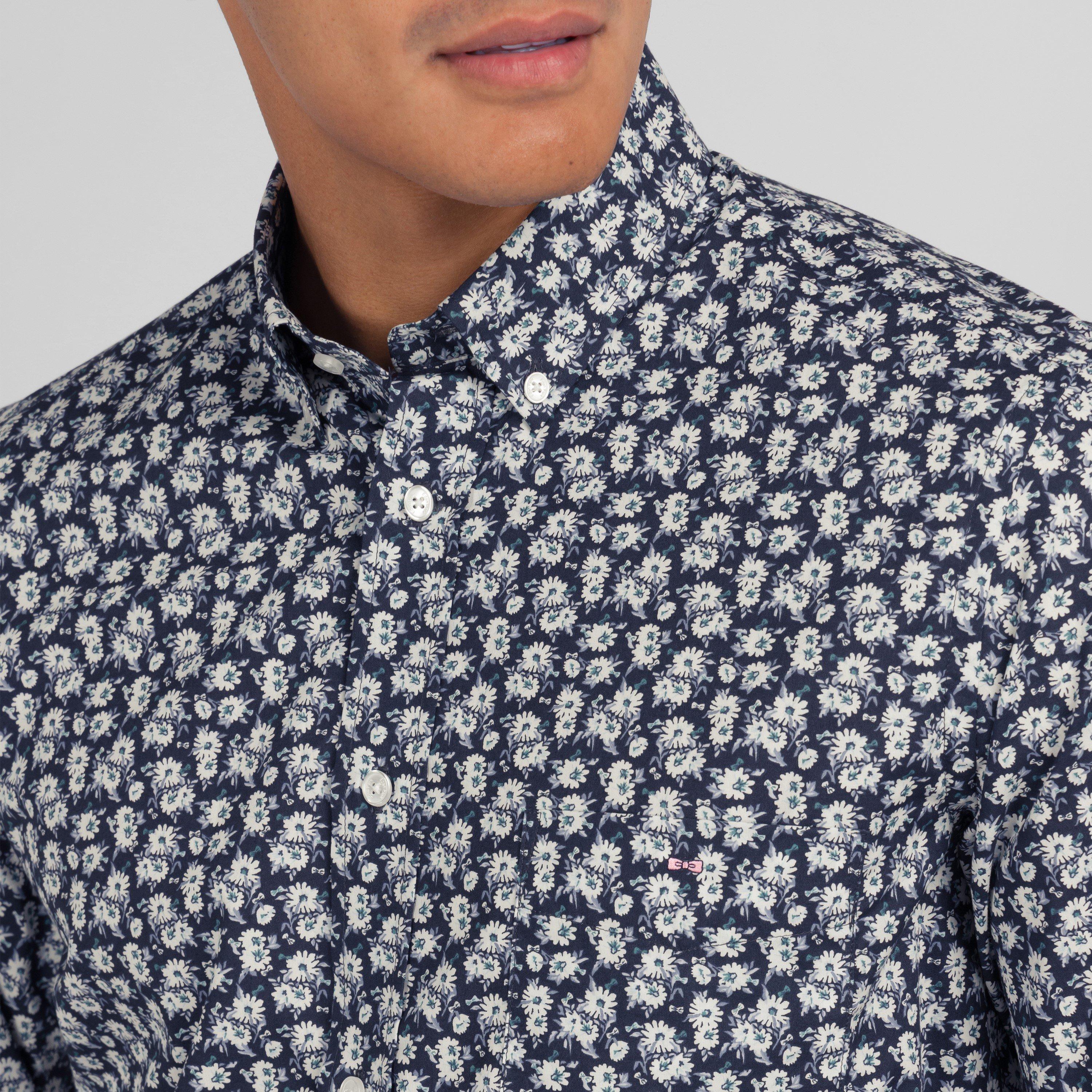 Blc6 - Eden Park - Blue shirt with exclusive floral print - 3