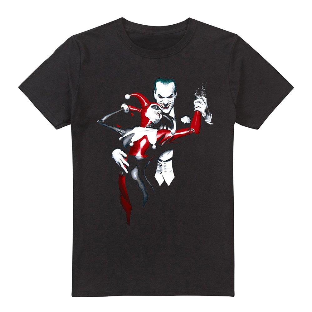 Black - The Batman - Joker & Harley Cotton Mens T-Shirt Black - 4