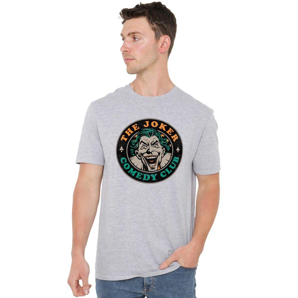 The Batman Joker Comedy Club Mens Mens T-Shirt Grey