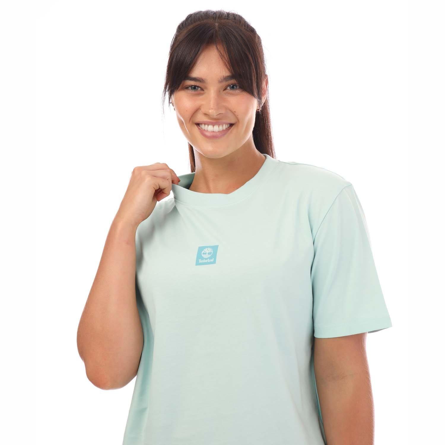 Light Blue - Timberland - Stack Logo T-Shirt - 3
