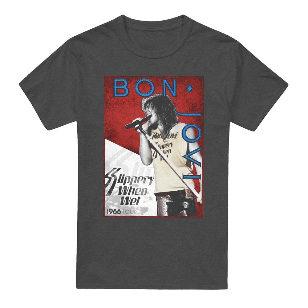 Grey - Bon Jovi - Bon Jovi 86 Tour T-Shirt Charcoal - 4